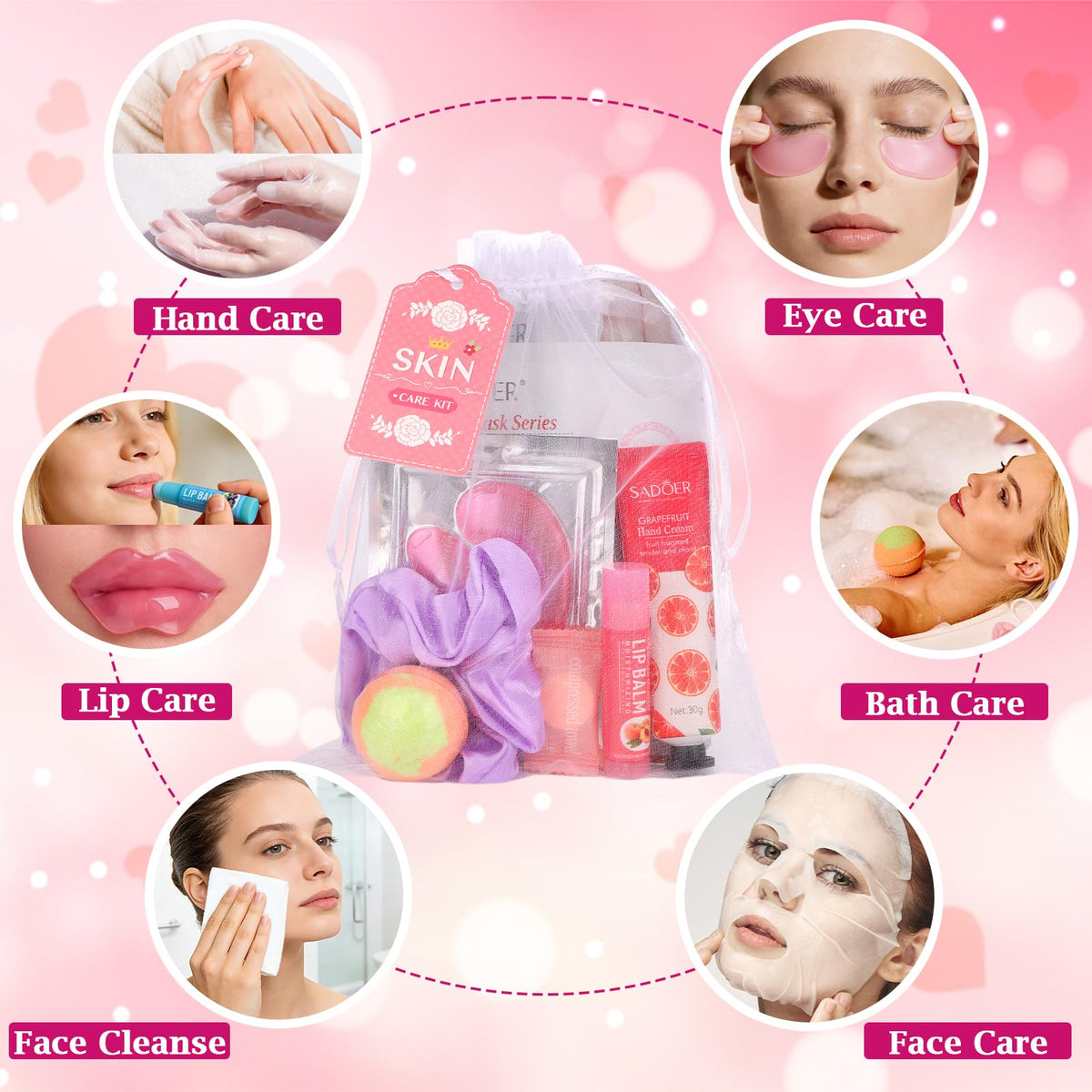 Spa Party Supplies for Girls 66PCS Women Spa Party Favors - Jollidecor Official Imagery - 6