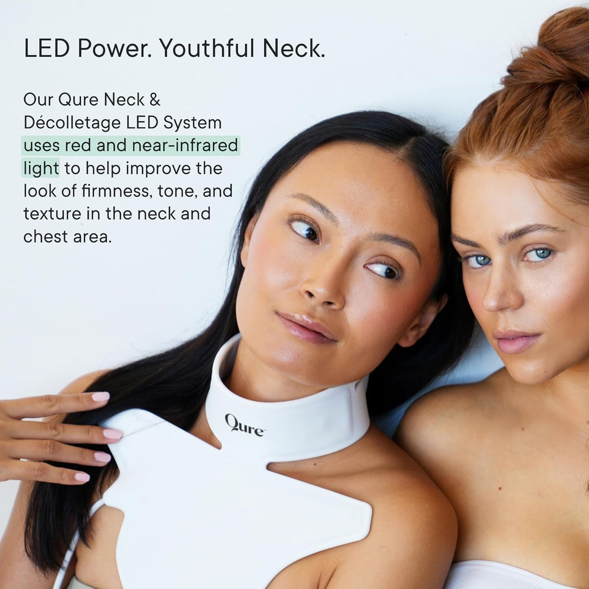 Qure Neck D colletage Chest LED System Red Light Therapy 2 - Qure Official Imagery - 4