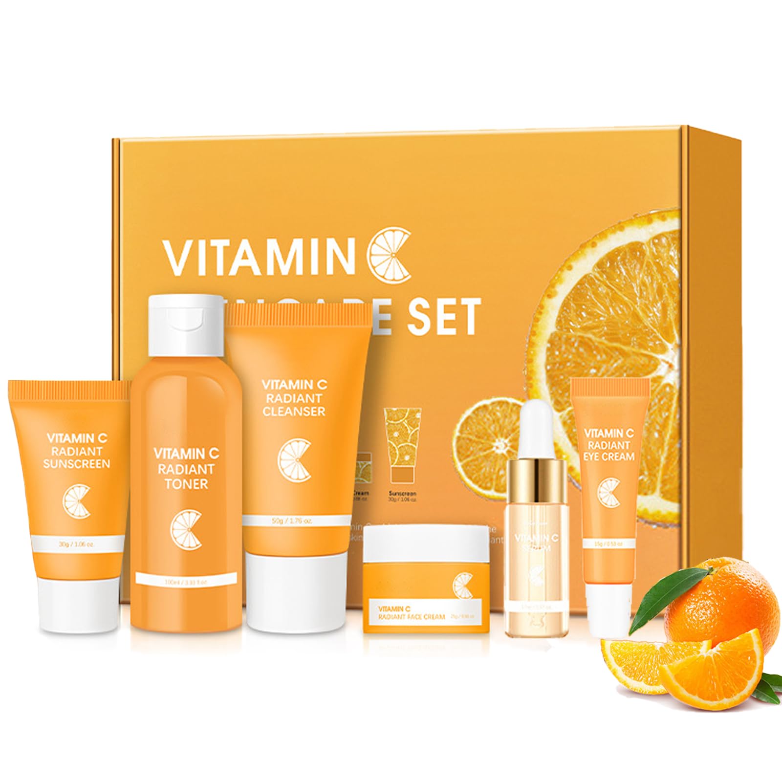 Skin Care Set, Vitamin C Facial Kit for Women, Face Skin Care - Product Imagery