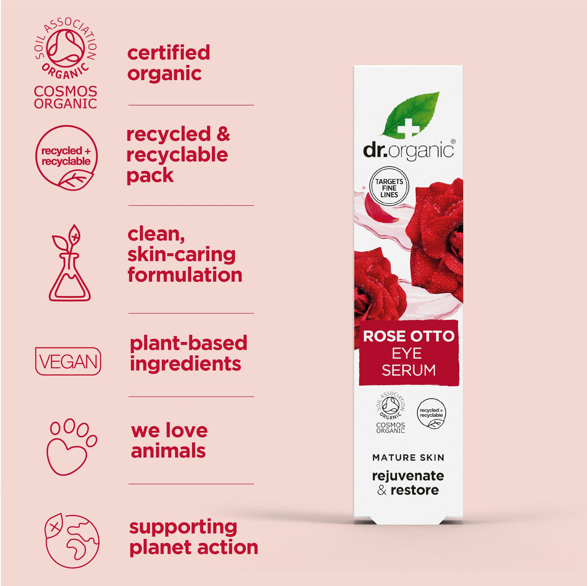 Organic Doctor Rose Otto Eye Serum 0 5 Fluid Ounce - Dr. Organic Official Imagery - 6