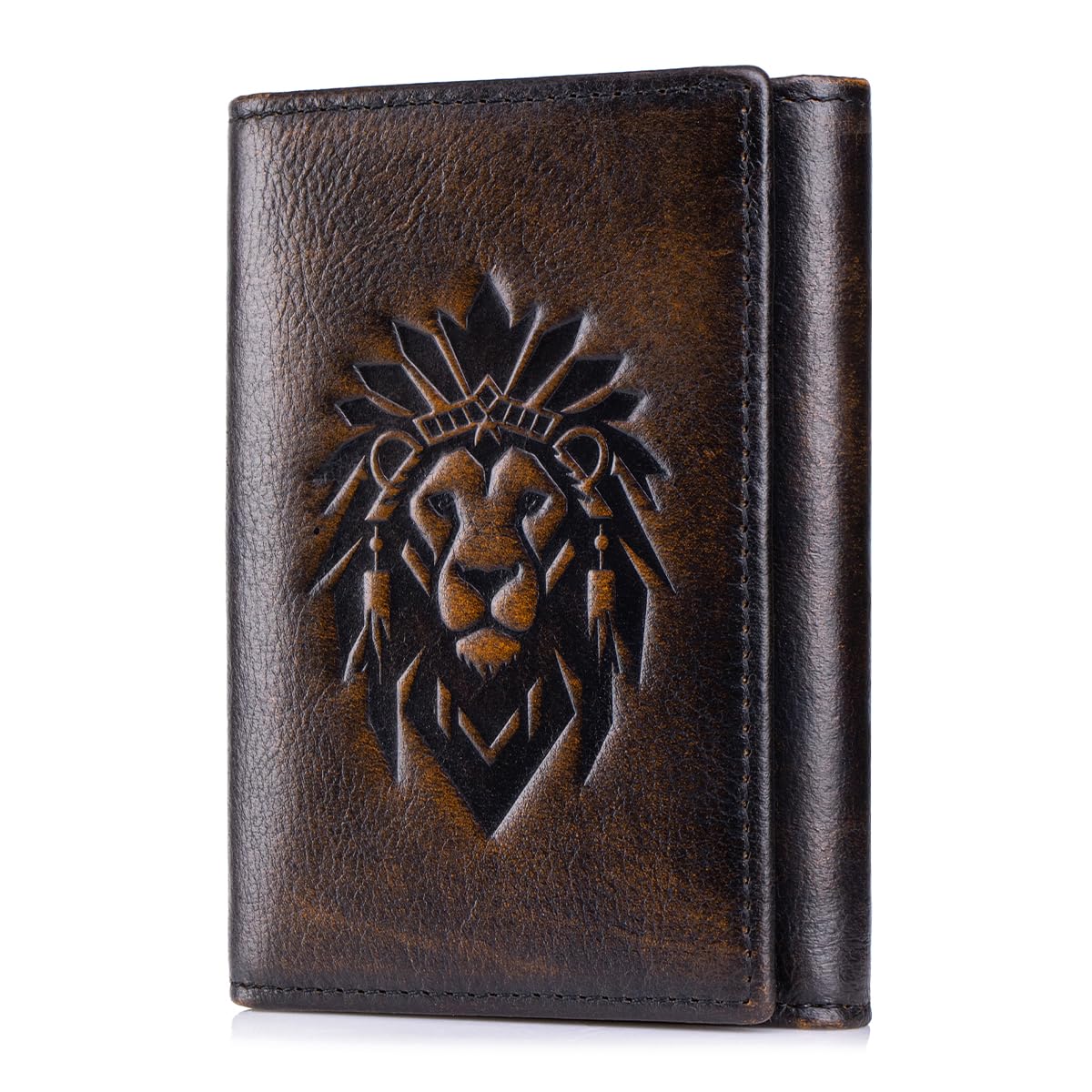SCHLATUM Trifold Wallet for Men – RFID Leather Snap Wallet