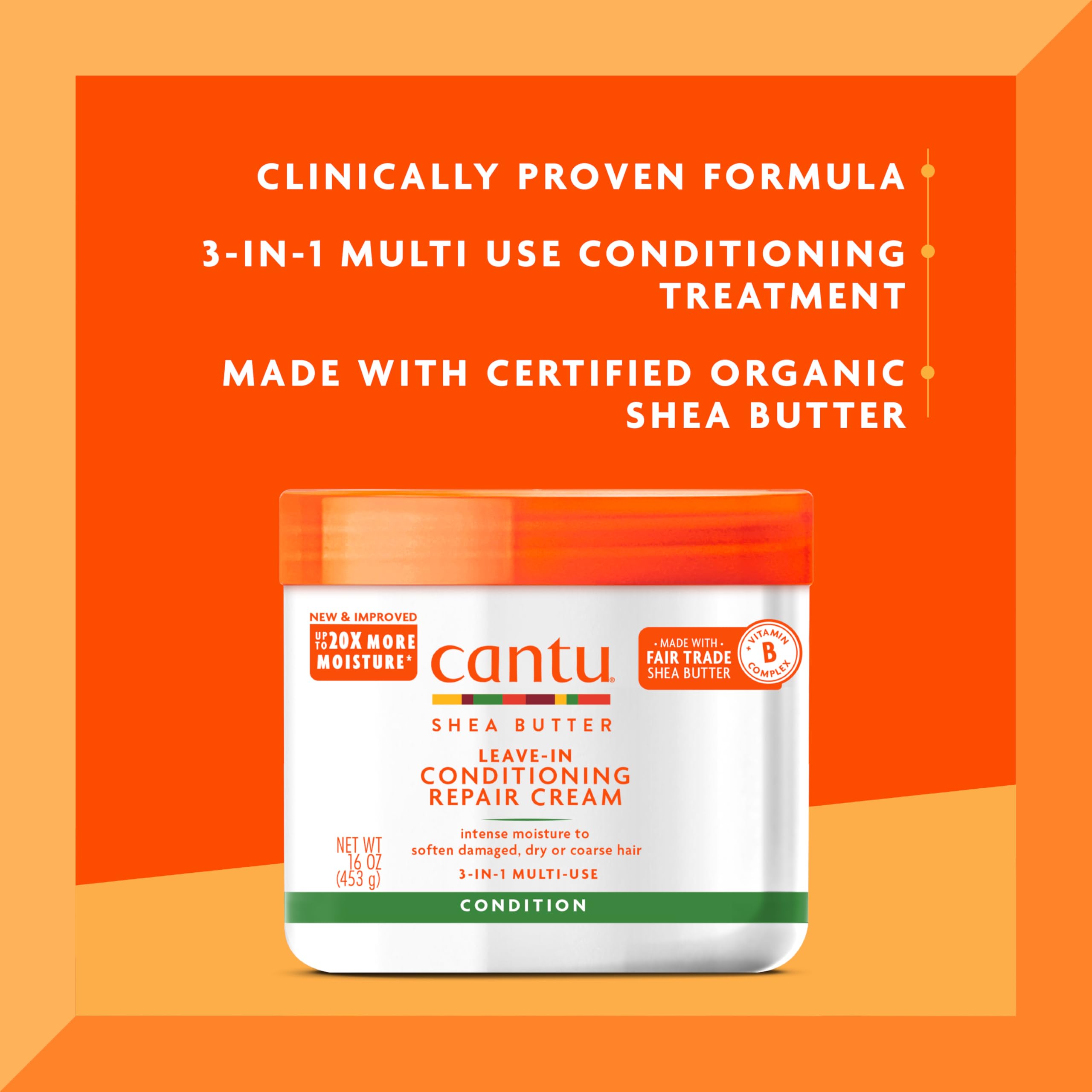 Cantu Leave - In Conditioning Repair Cream with Shea - Cantu Official Product View 4