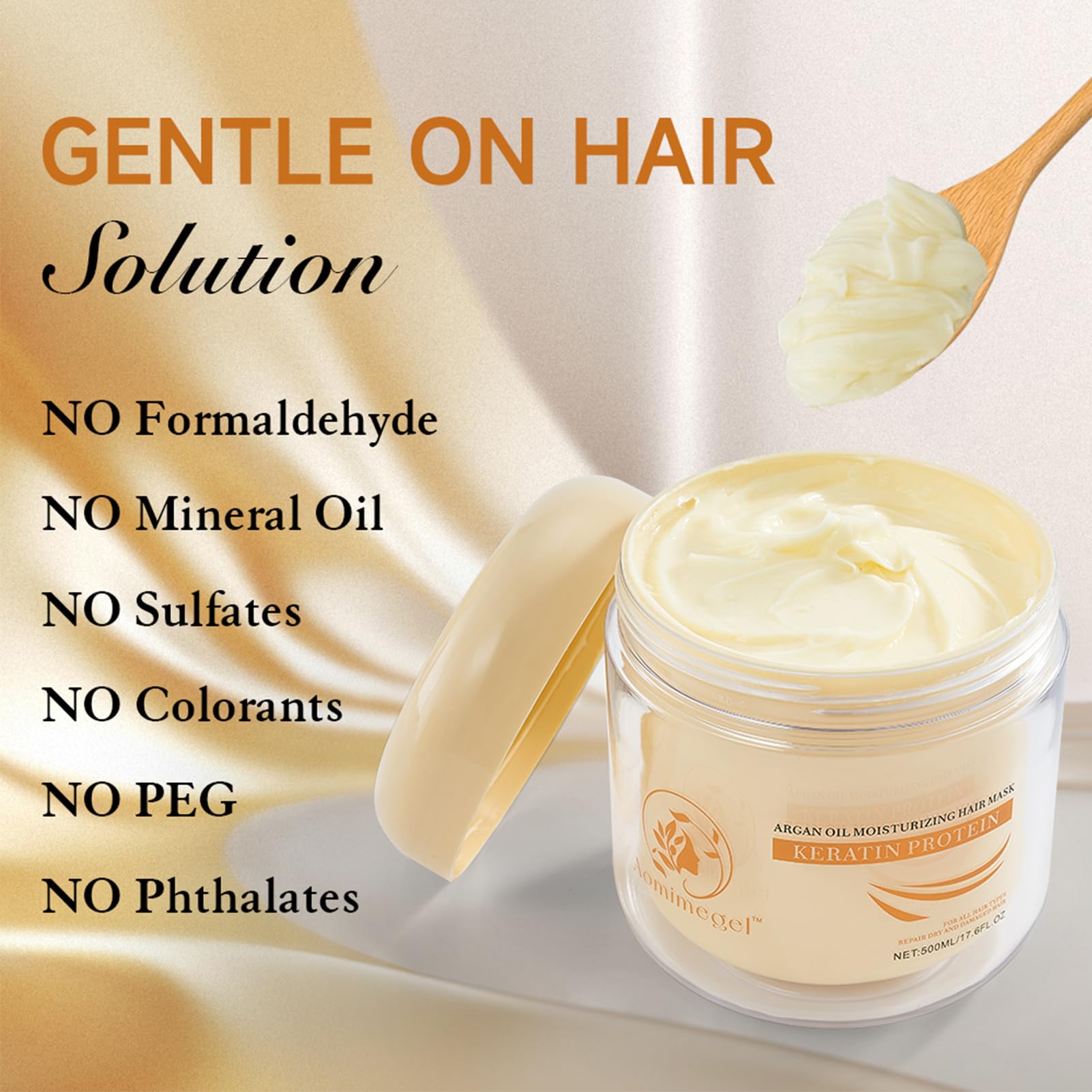 Collagen Repair Hair Mask for Dry Damaged Hair 16 9 oz - Aomimegel Official Imagery - 5