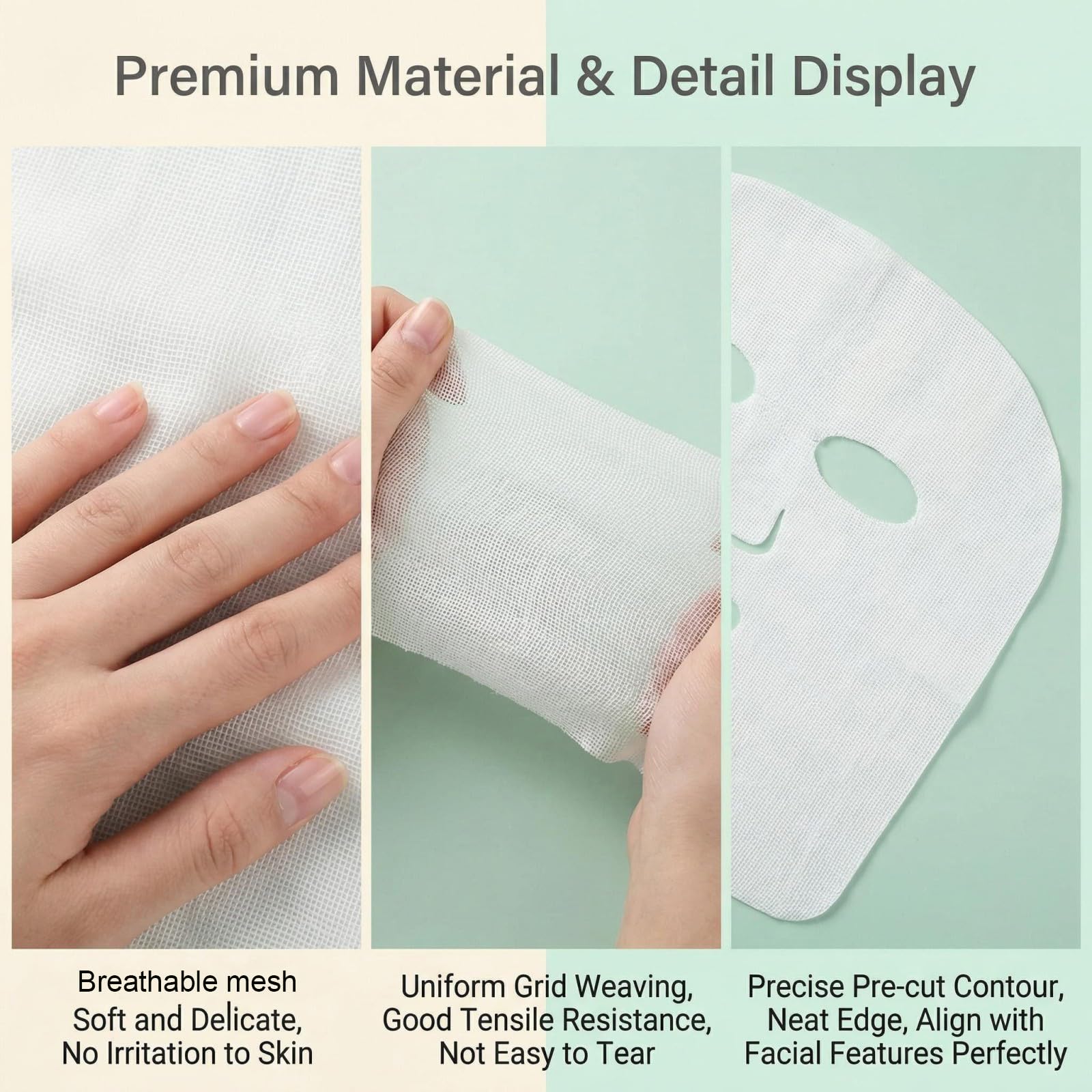 UPSTORE 100 Sheets Gauze Mask Large Precut Gauze Face Masks Soft - UP