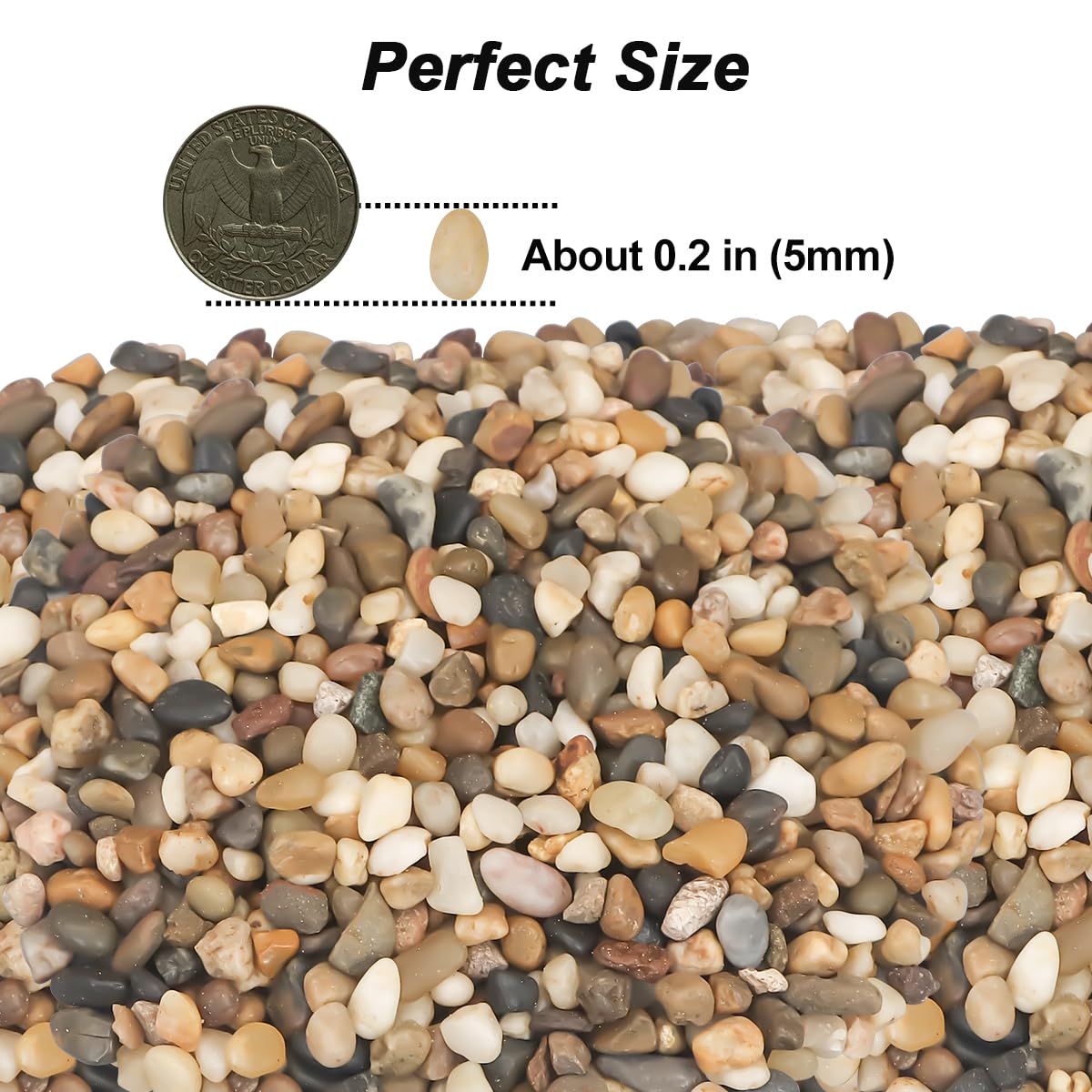 River Rocks Landscaping Pebbles Mixed Color Decor Stones 10 - Virekm Official Imagery - 3