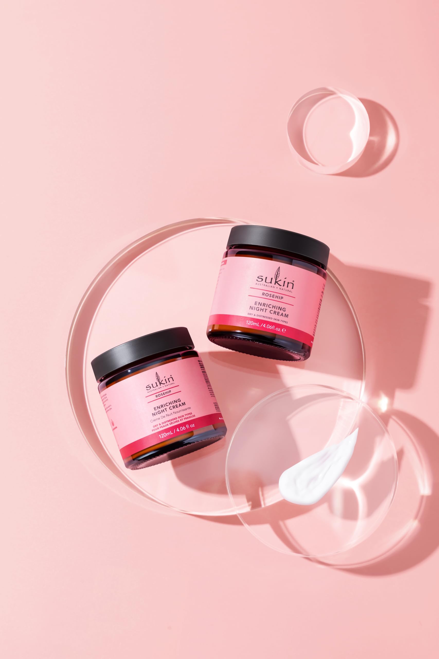 sukin Rosehip Enriching Night Cream for Women - 4.06 oz Cream