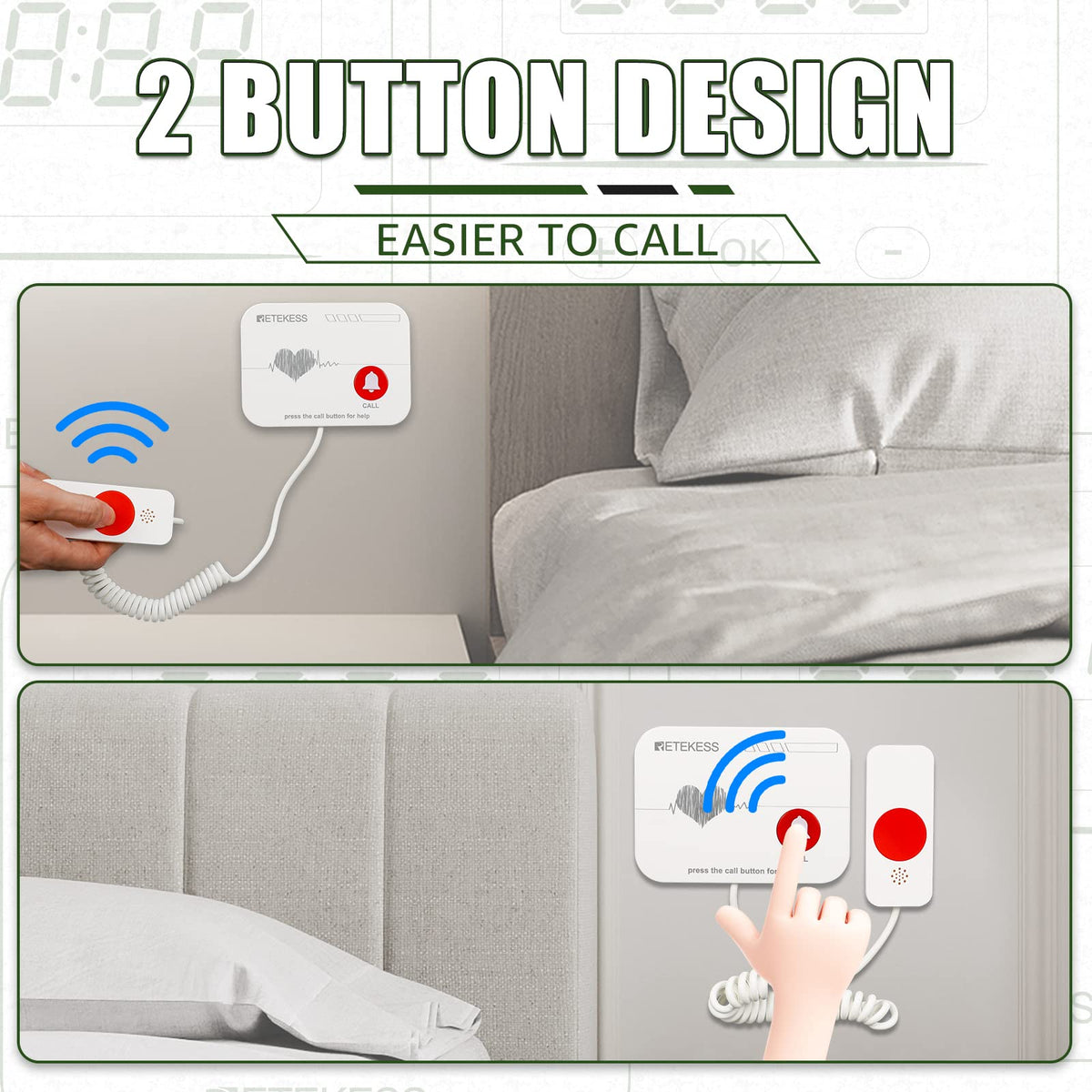 Retekess TH106 Wireless Caregiver Pager System for Home - Retekess Official Imagery - 8