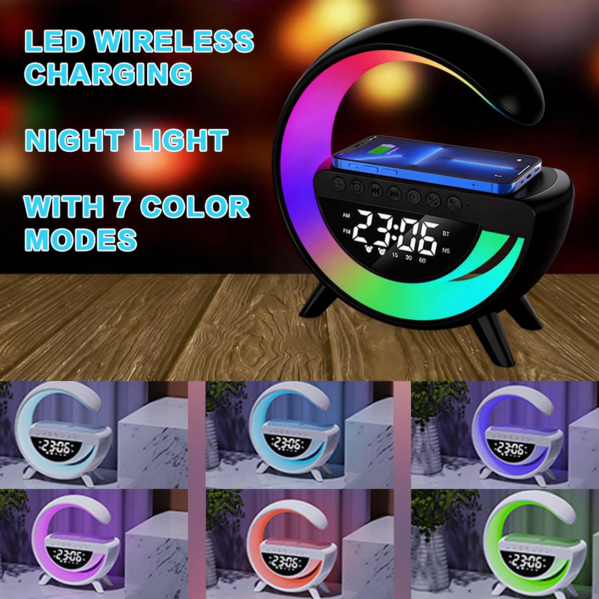Smart Wireless Charging Table Lamp Multifunctional Bluetooth - ZFMF Official Imagery - 4