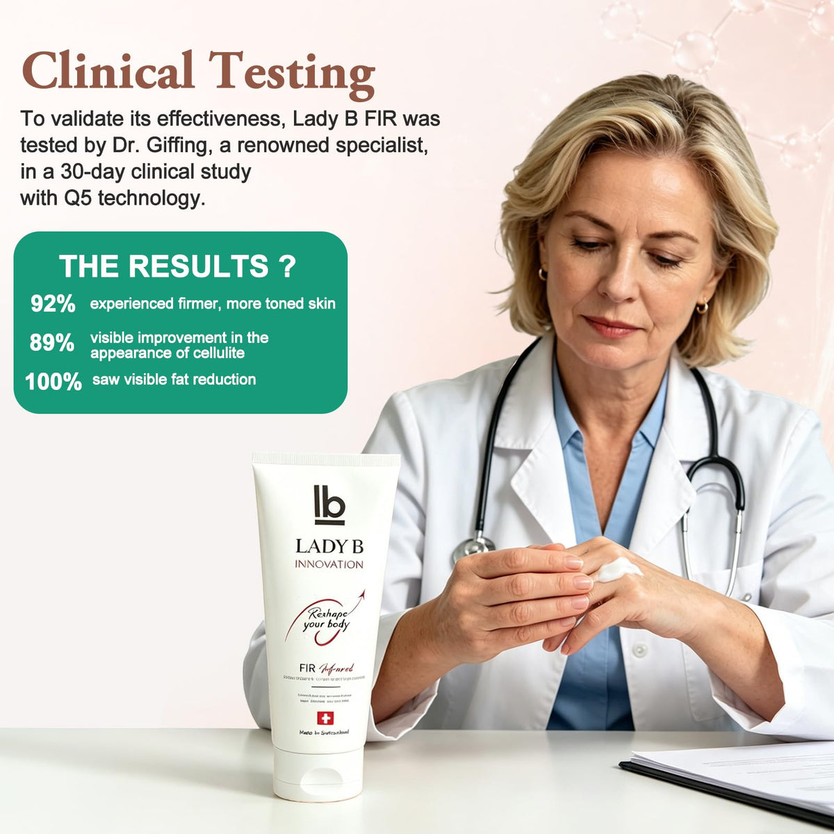 LADY B Firming Cellulite Body Lotion with Caffeine Shea - LADY B INNOVATION / FIR INFRARED Official Imagery - 8