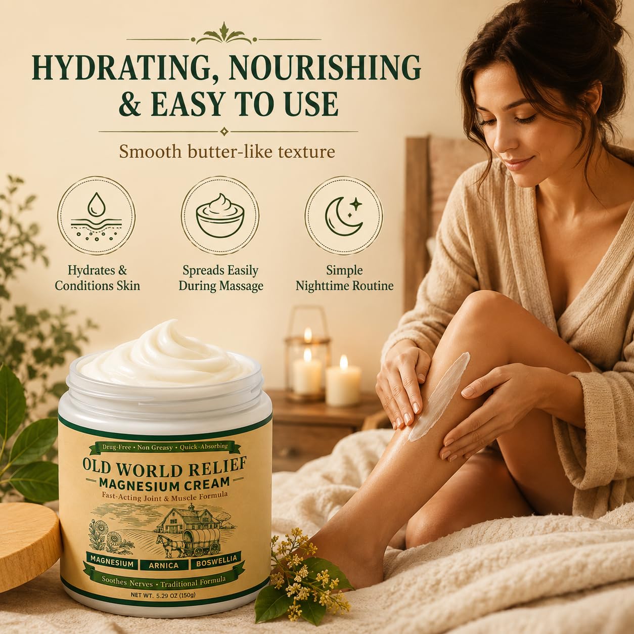 Old World Relief Magnesium Cream 150g – Nerve & Joint Care
