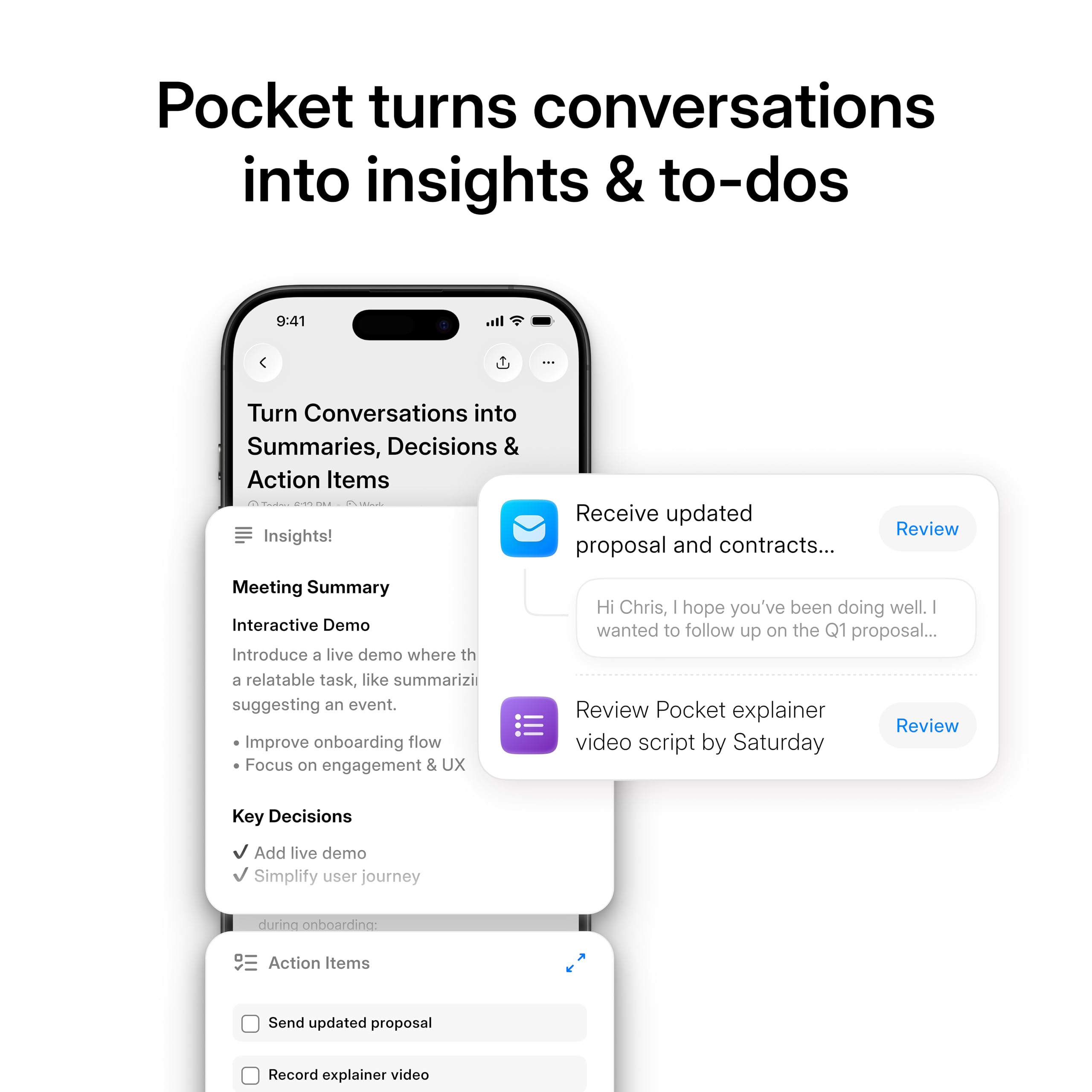 Pocket AI Voice Recorder, Auto Transcription, AI Note Taker, Spac by Pocket - Angle View 2