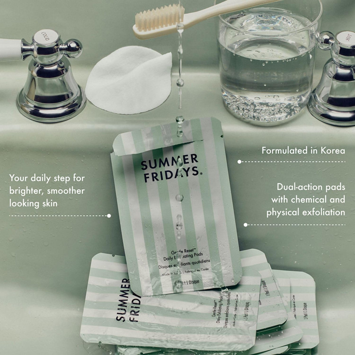 Summer Fridays Gentle Reset Daily Exfoliating Toner Pads - Summer Fridays Official Imagery - 3