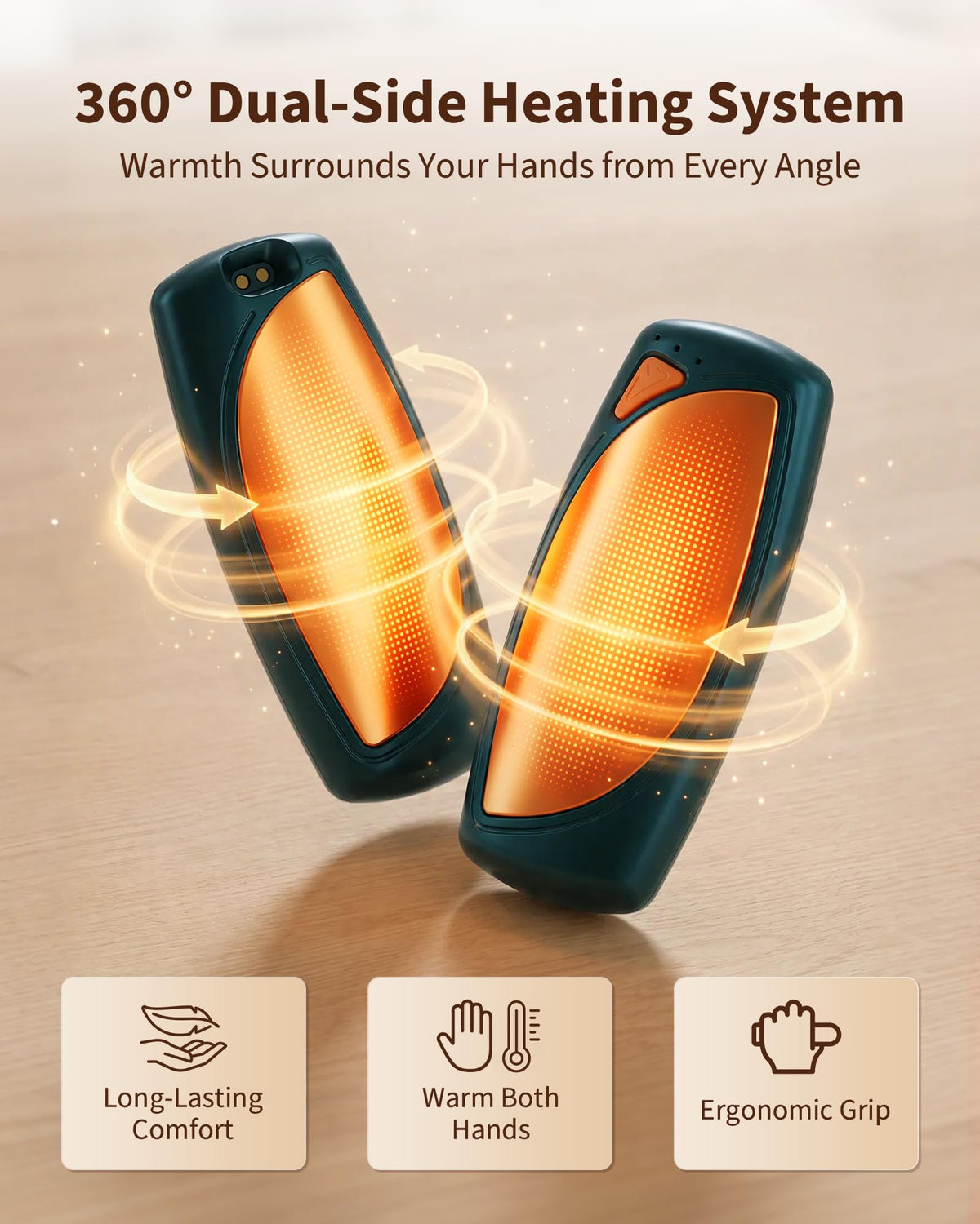 Rechargeable Hand Warmers 2 Pack 24H Ultra Long Battery with - COTOP Official Imagery - 4