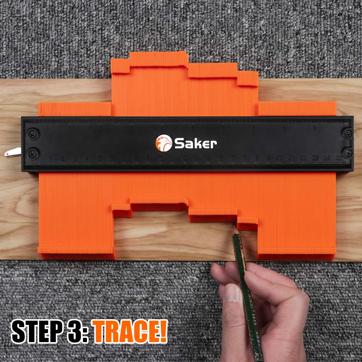 Saker Contour Gauge Duplication Adjustable Lock Precisely - Saker Official Imagery - 6