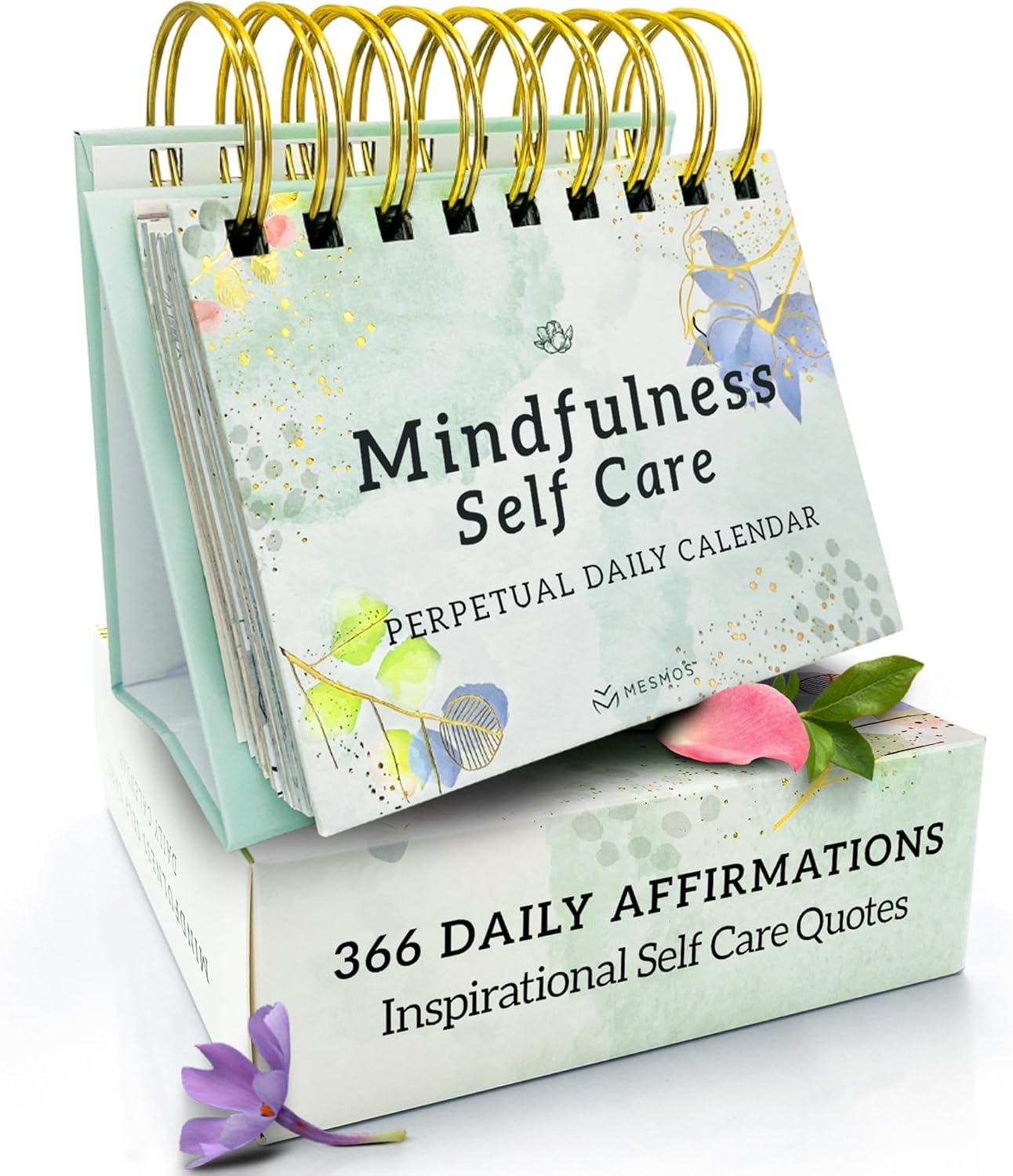 Mindfulness Perpetual Flip Calendar with 366 Daily Affirmations - Product Imagery