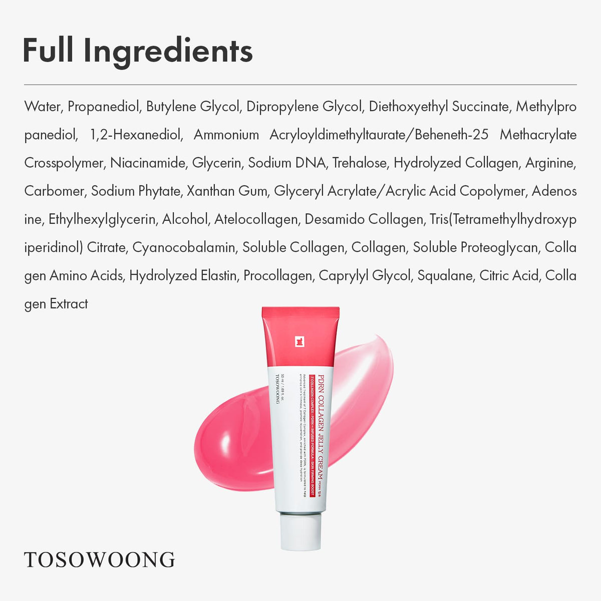 TOSOWOONG PDRN Collagen Jelly Cream for Firming Uneven Tone - TOSOWOONG Official Imagery - 7