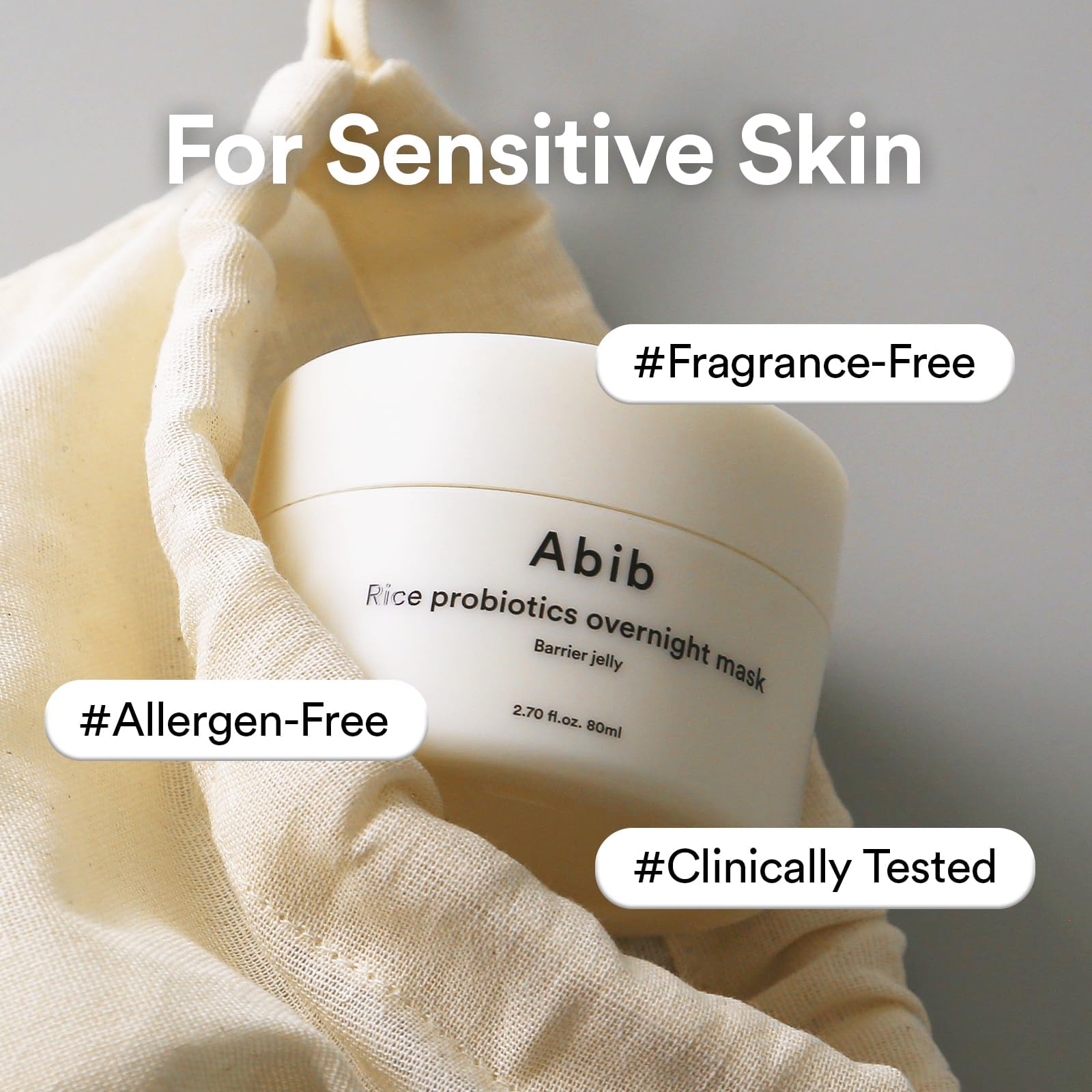 Abib Rice Probiotics Overnight Face Mask Barrier Jelly 2.7 fl oz | Korean Sleeping Mask for Glass Skin | Moisturizing & Slugging Cream - Abib Official Product View 8