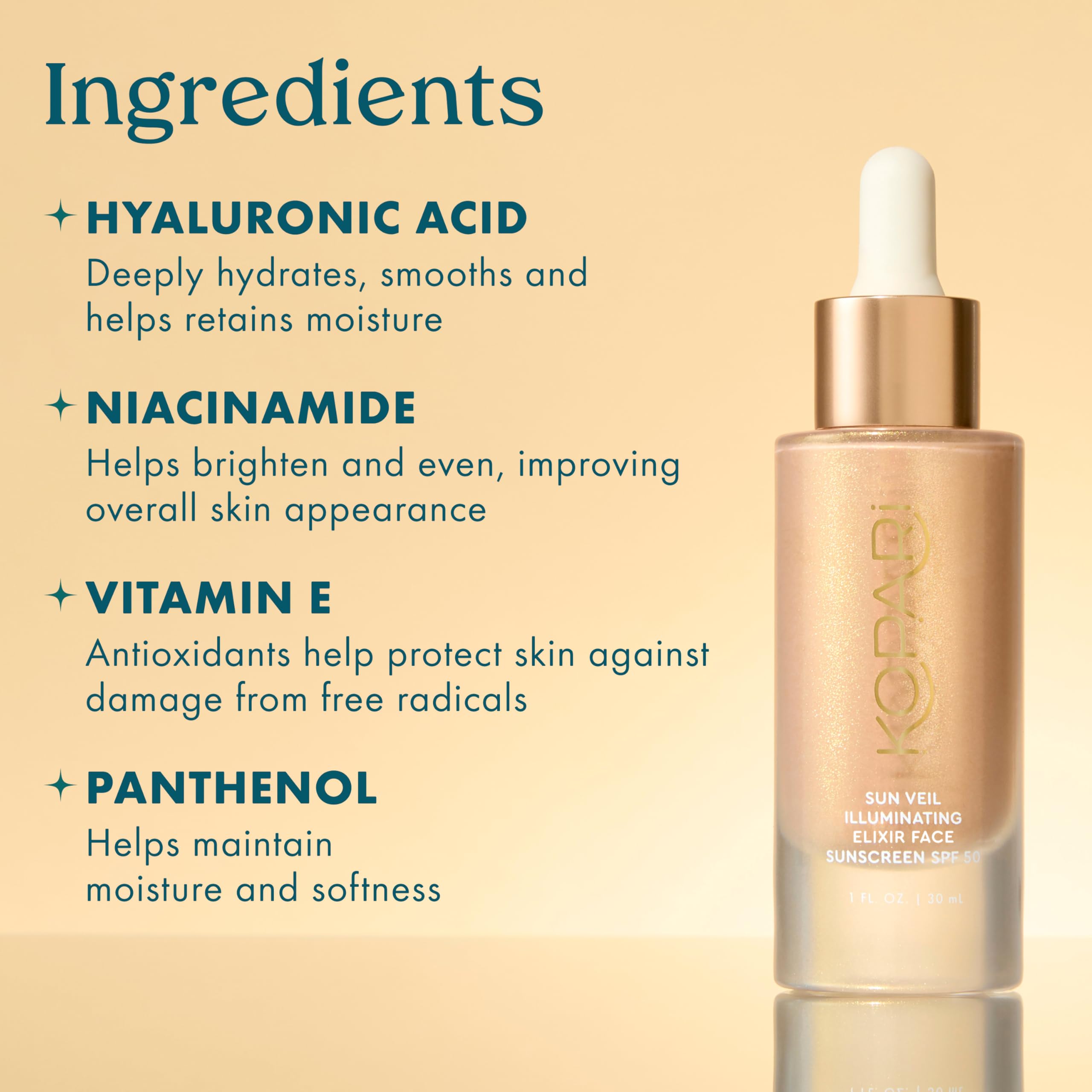 Kopari Sun Veil Illuminating Elixir Face Sunscreen SPF 38 - Kopari Official Imagery - 5