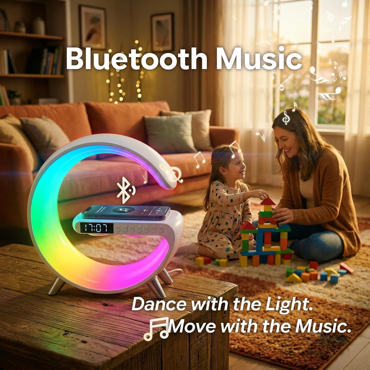 5 in 1 LED Table Lamp with Wireless Charging Bluetooth - RGFF Official Imagery - 6