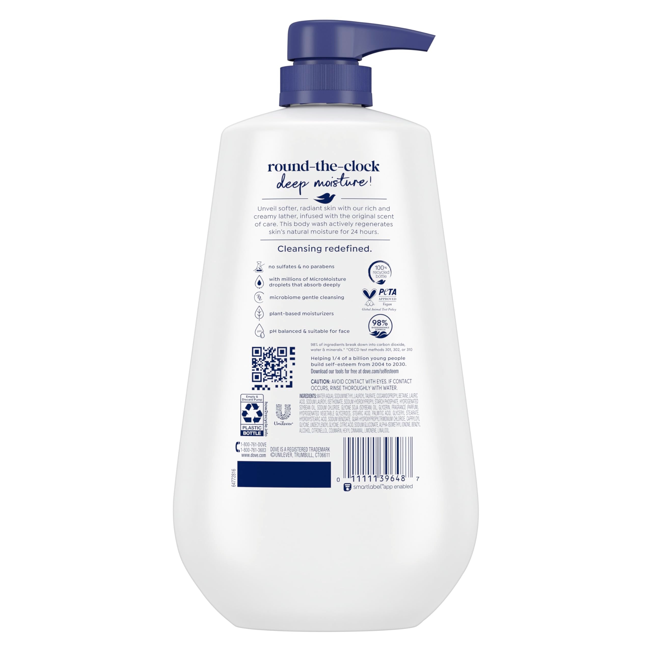 Dove Body Wash Body Wash Deep Moisture 30.6 oz Pump, Sulfate Free - Elefair Tech Official Product View 4