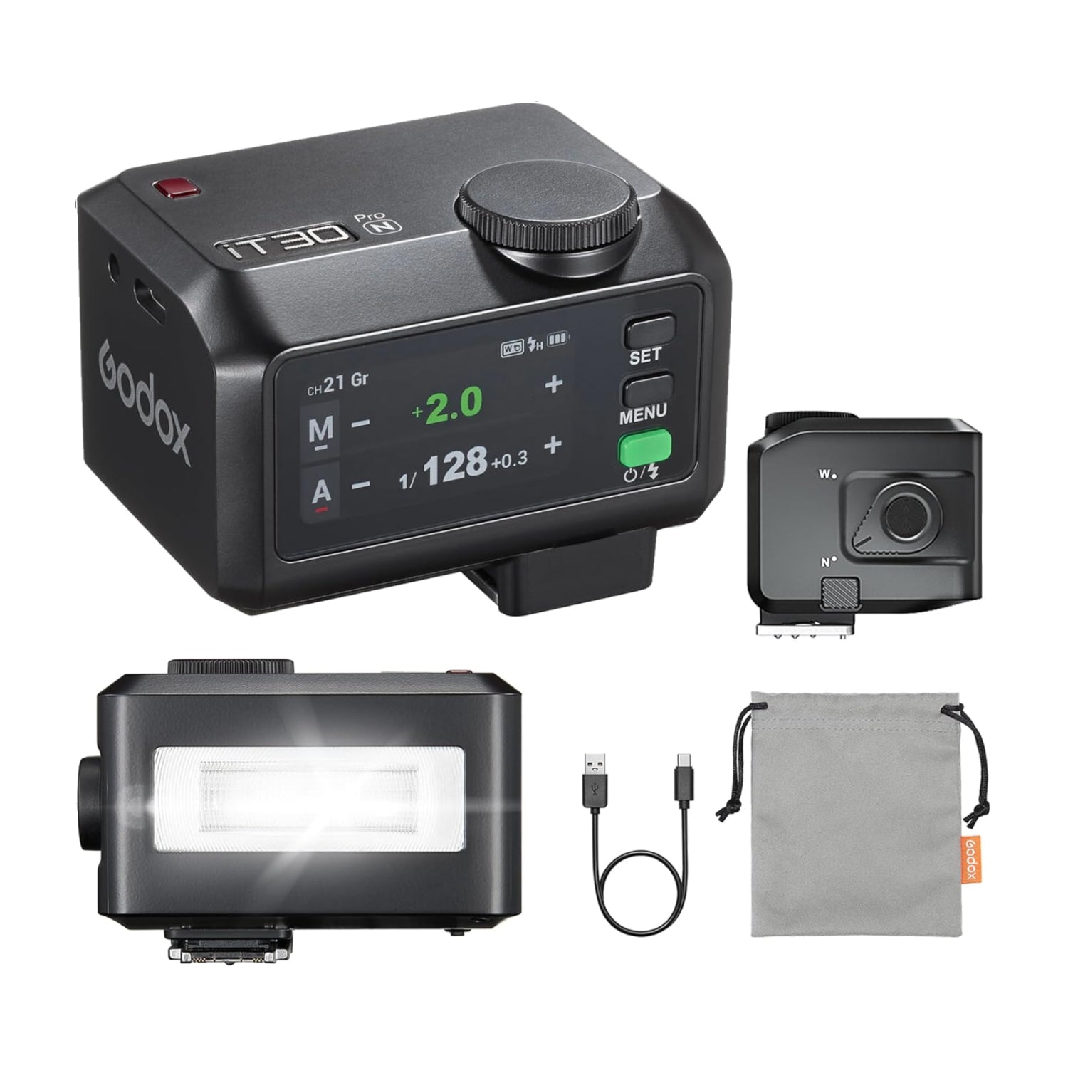 GODOX iT30 Pro F TTL wireless camera flash for Fuji cameras, compact mini TTL flash with 2.4G wireless connectivity