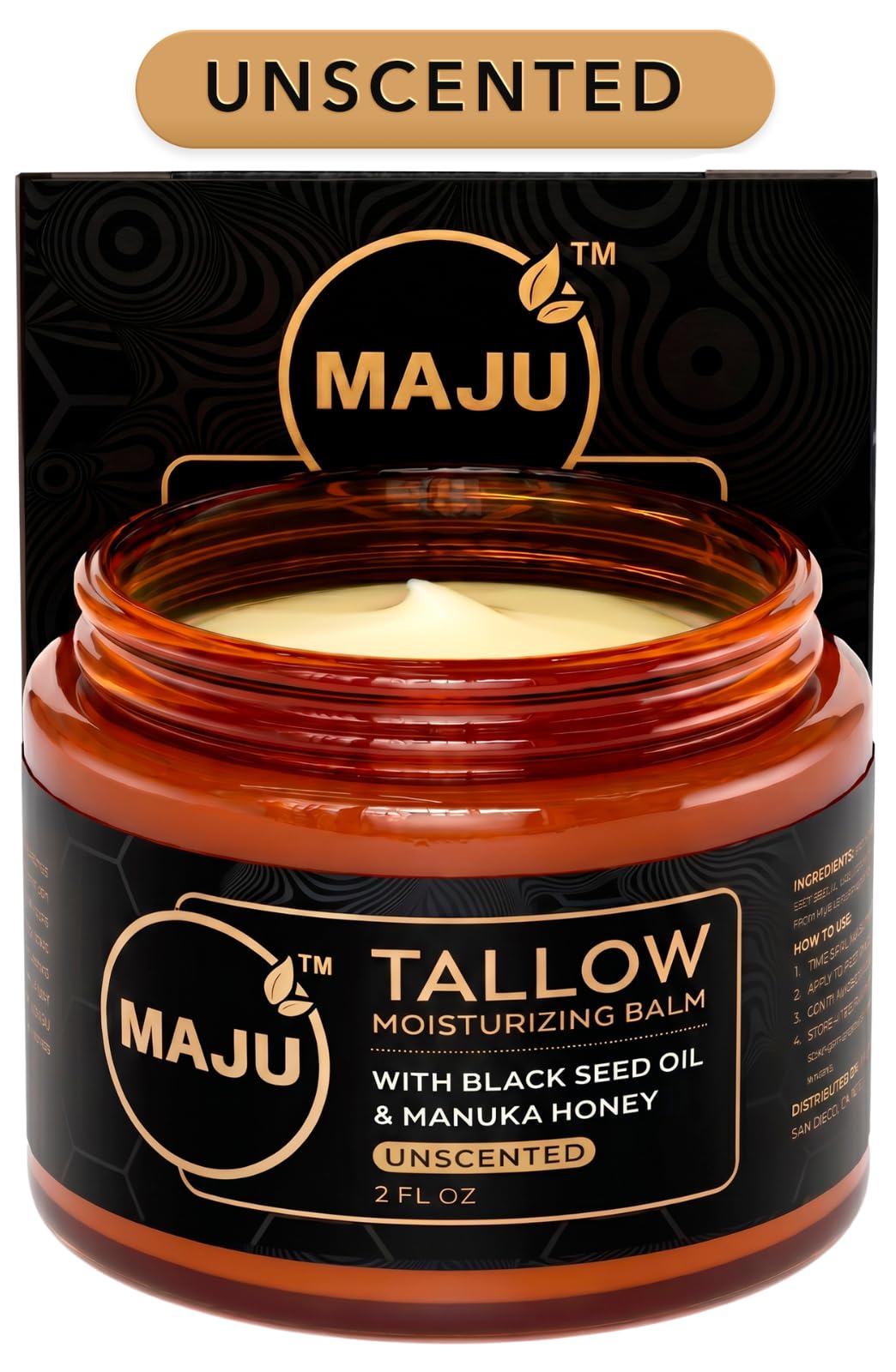 MAJU Beef Tallow Manuka Honey Balm Unscented Grass Fed Beef - Maju Superfoods Official Imagery - 2