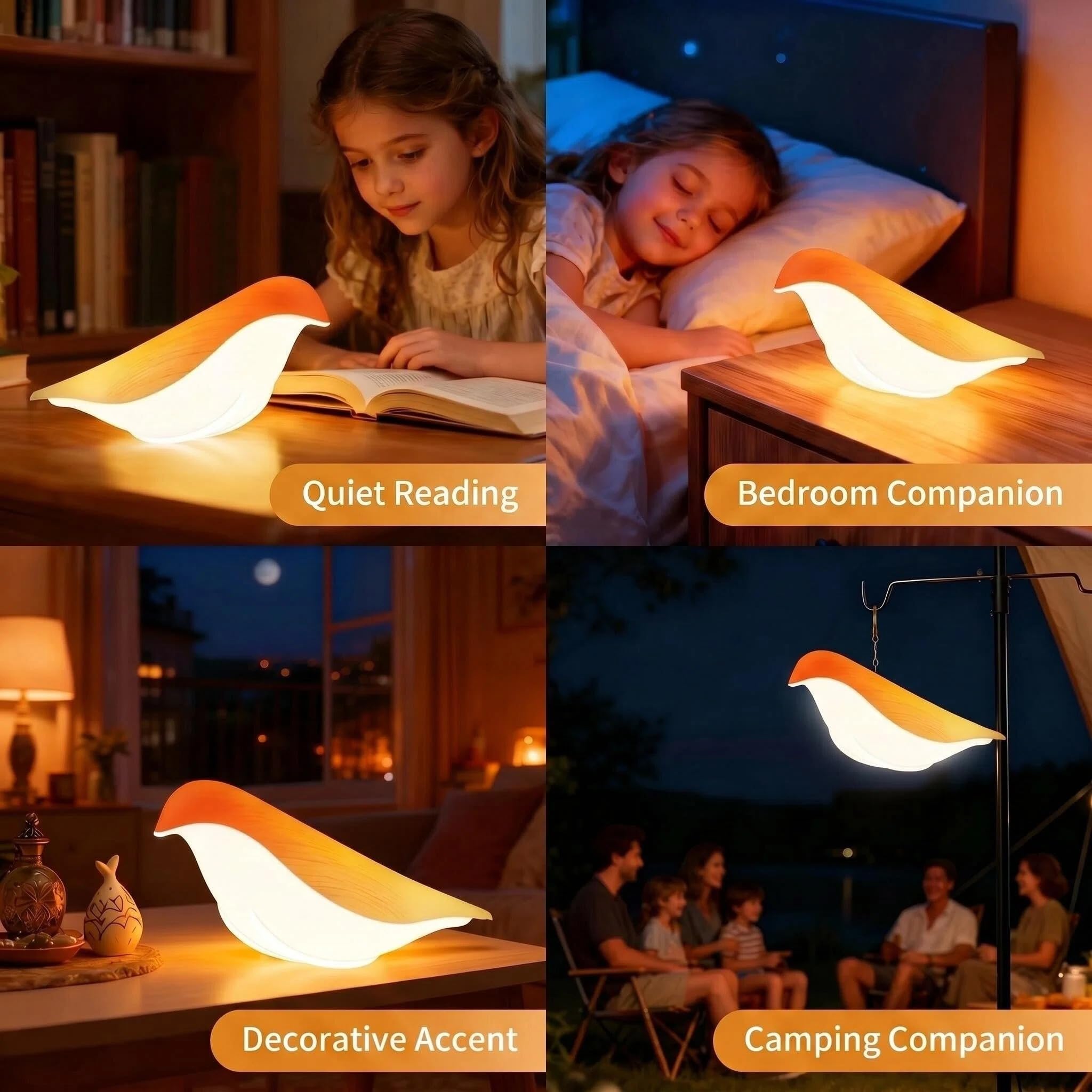Xhope4u Cordless Bird Lamp,Touch Desk Lamp - View 5