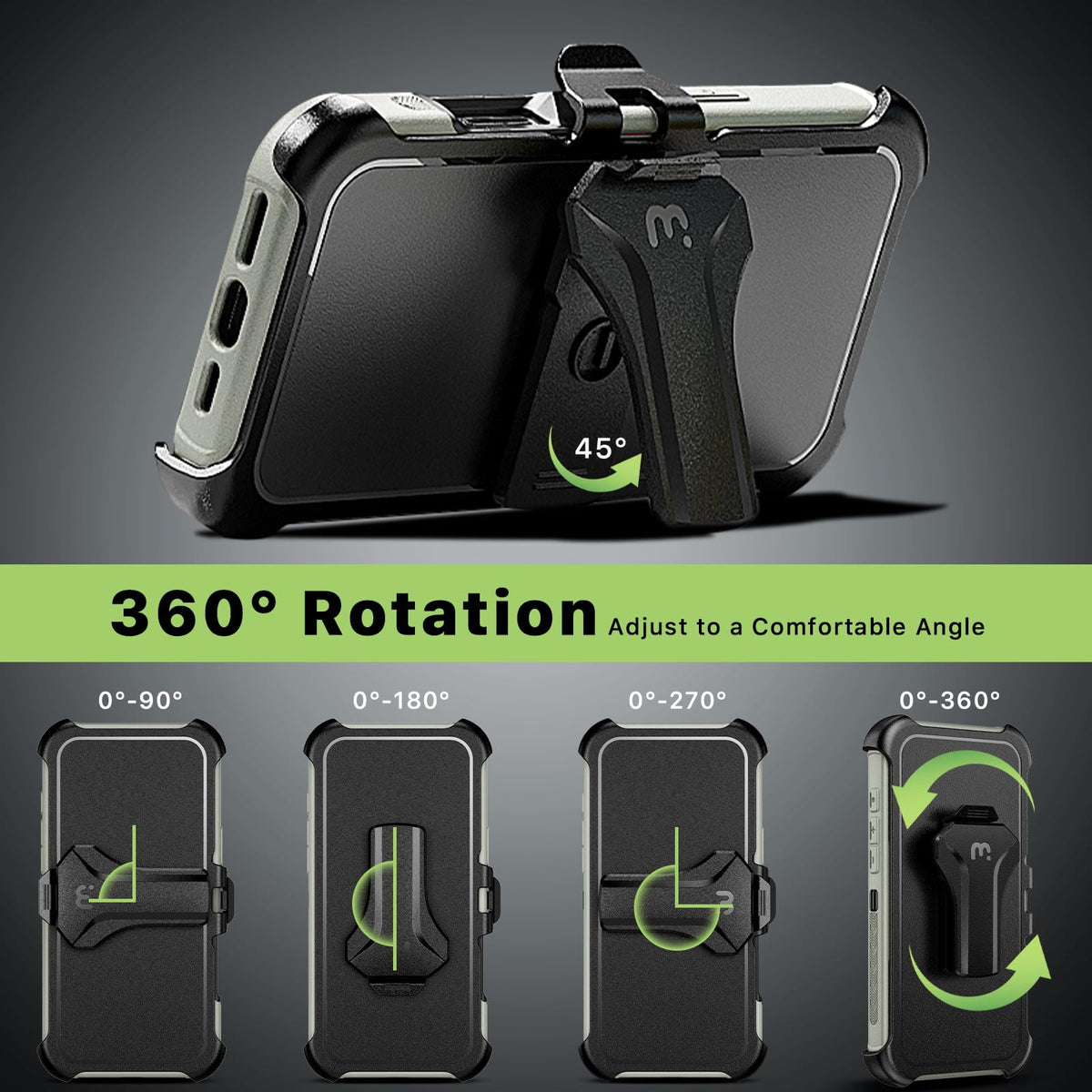 M MYBAT PRO for iPhone 16 Pro Max Case with Belt Clip - M MYBAT PRO Official Imagery - 7
