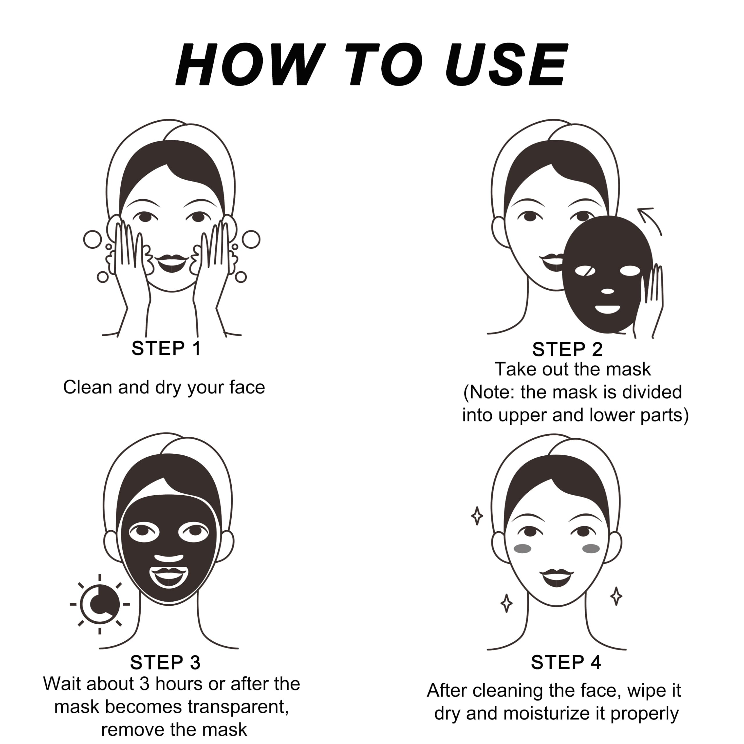 8pcs Collagen Face Mask, Hydrogel Overnight Face Mask for - Bukamkom