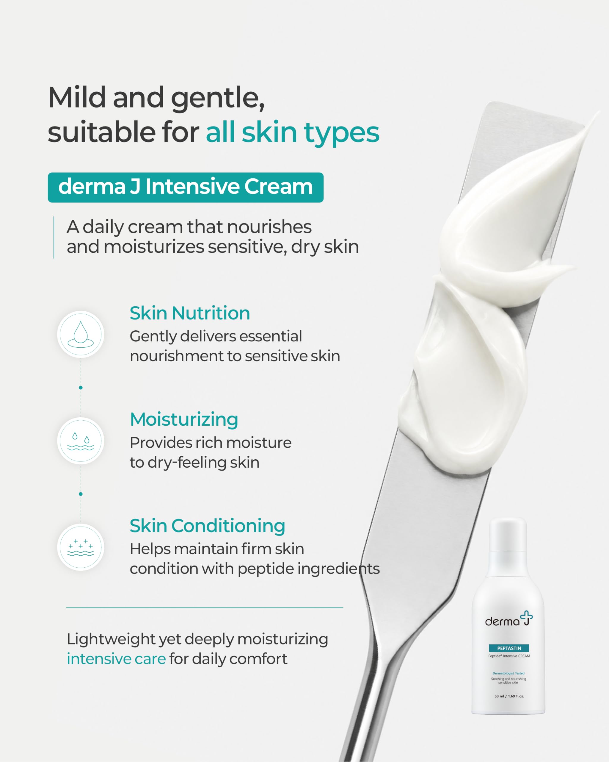 Premium Face Cream Enriched with Collagen Boosting Peptides - derma J Official Imagery - 4