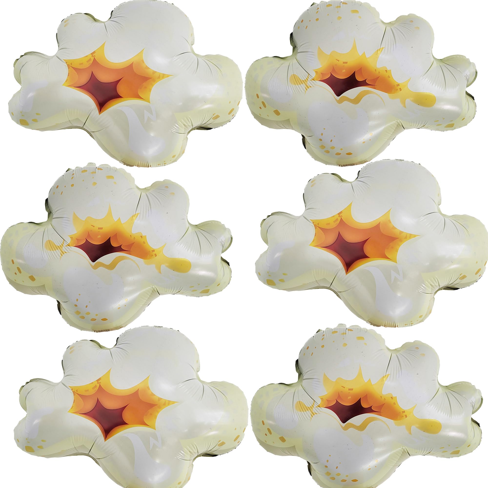 6 Pcs Popcorn Balloons, Jumbo 19 Inch Mylar Foil Decorations for - Product Imagery