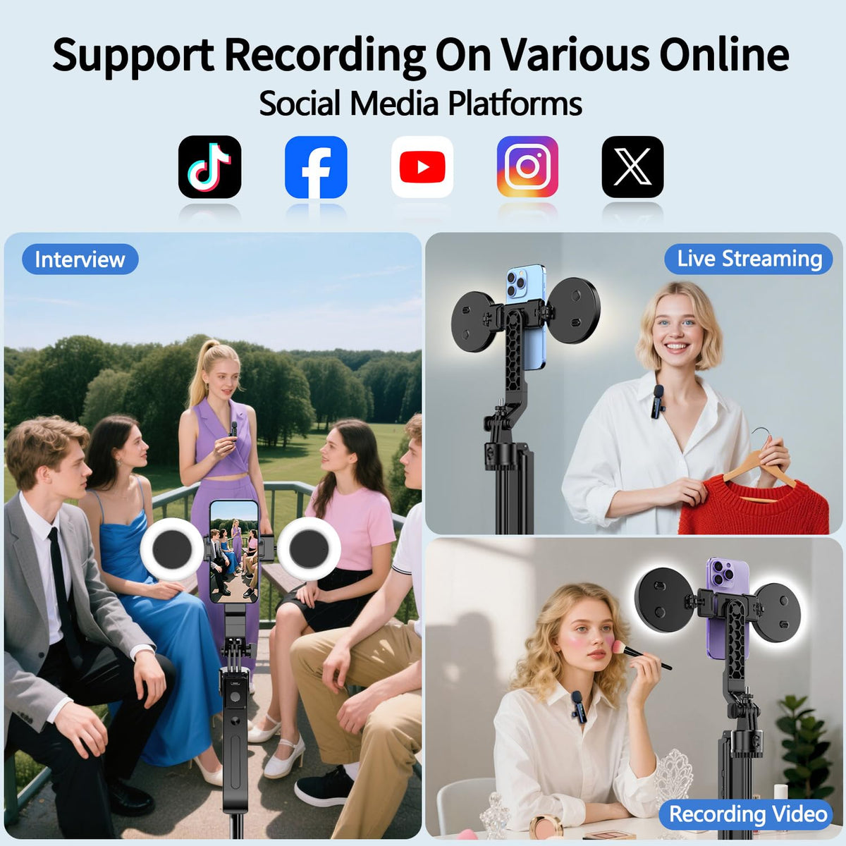 Magnetic Vlogging Kit for iPhone Android 71 Auto Face - yAyusi Official Imagery - 6