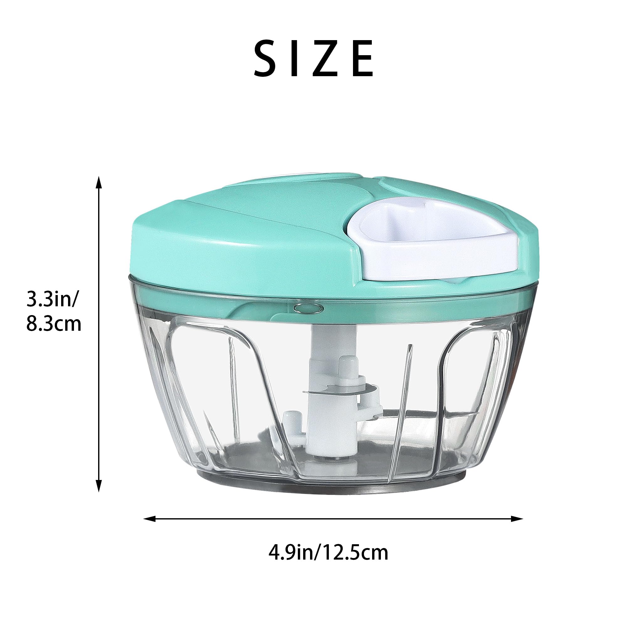 Ourokhome Manual Food Processor Vegetable Chopper, Portable Hand - Ourokhome Official Product View 2
