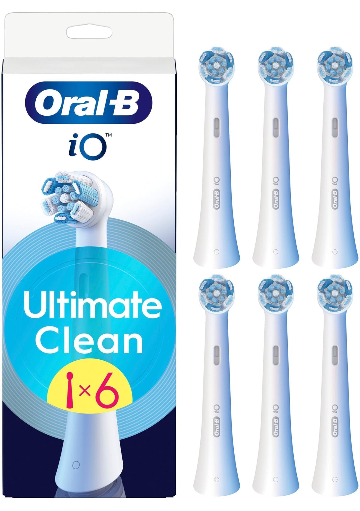 Oral B iO Ultimate Clean Original Refills White Pack of 6 - Oral-B Official Imagery - 1