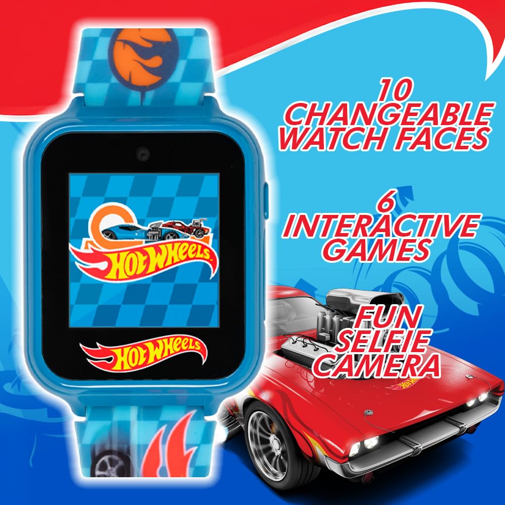 Accutime Hot Wheels Interactive Kids Smartwatch – Touchscreen Watch with Camera, - Accutime Official Product View 3