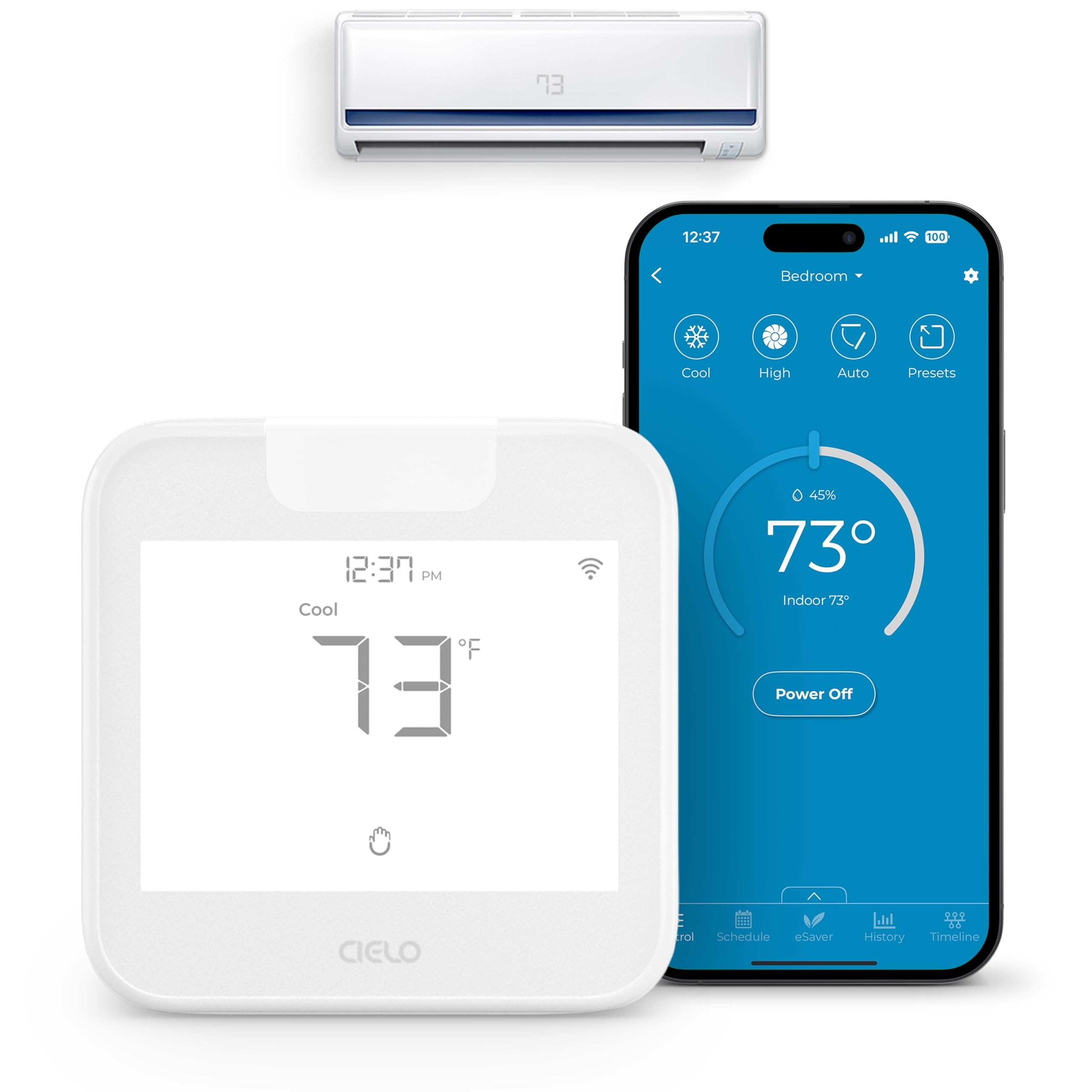 Cielo Breez Breez Max Smart WiFi Thermostat for Mini-Split, Windo - Cielo Breez Official Product View 9