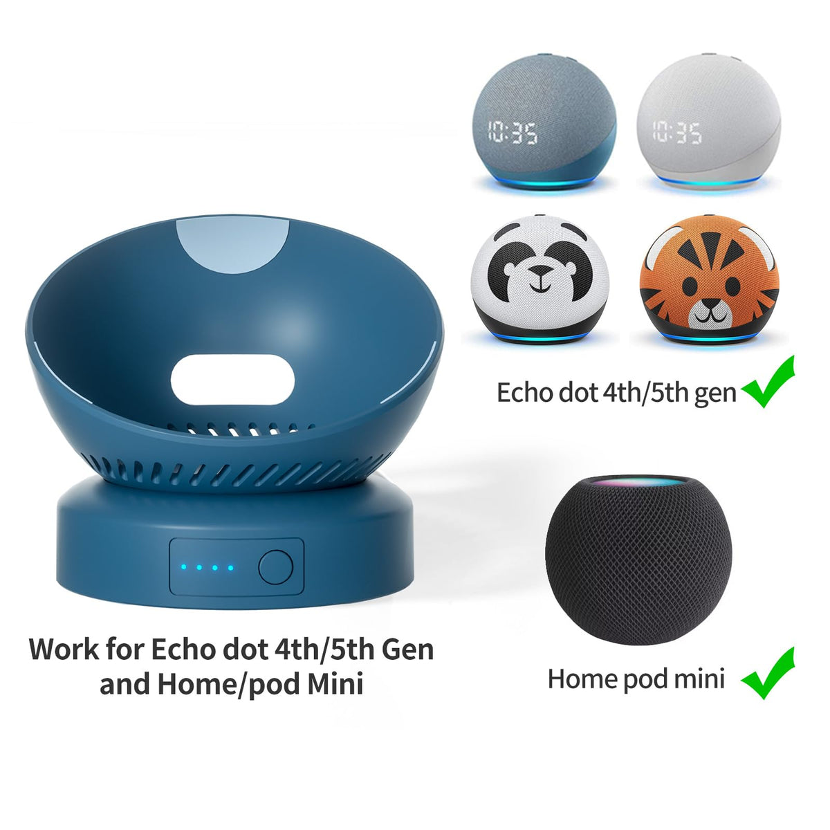 Battery Base for Echo dot 5th Generation Portable Echo Dot - Liboer Official Imagery - 3