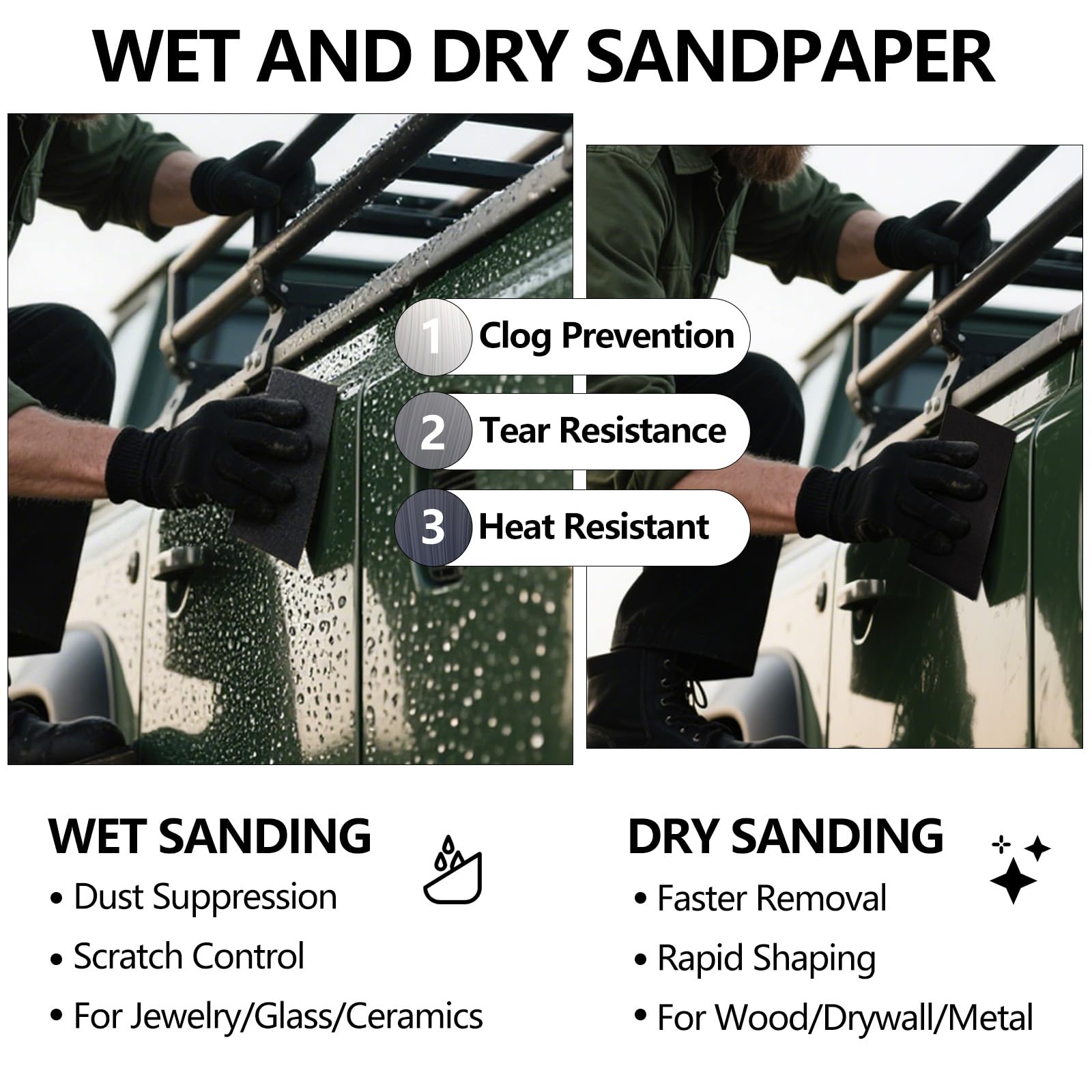 Shineboc Sandpaper 100 Grit, Wet Dry Sand Paper 9 x 3.6 Inch - Shineboc Official Product View 4