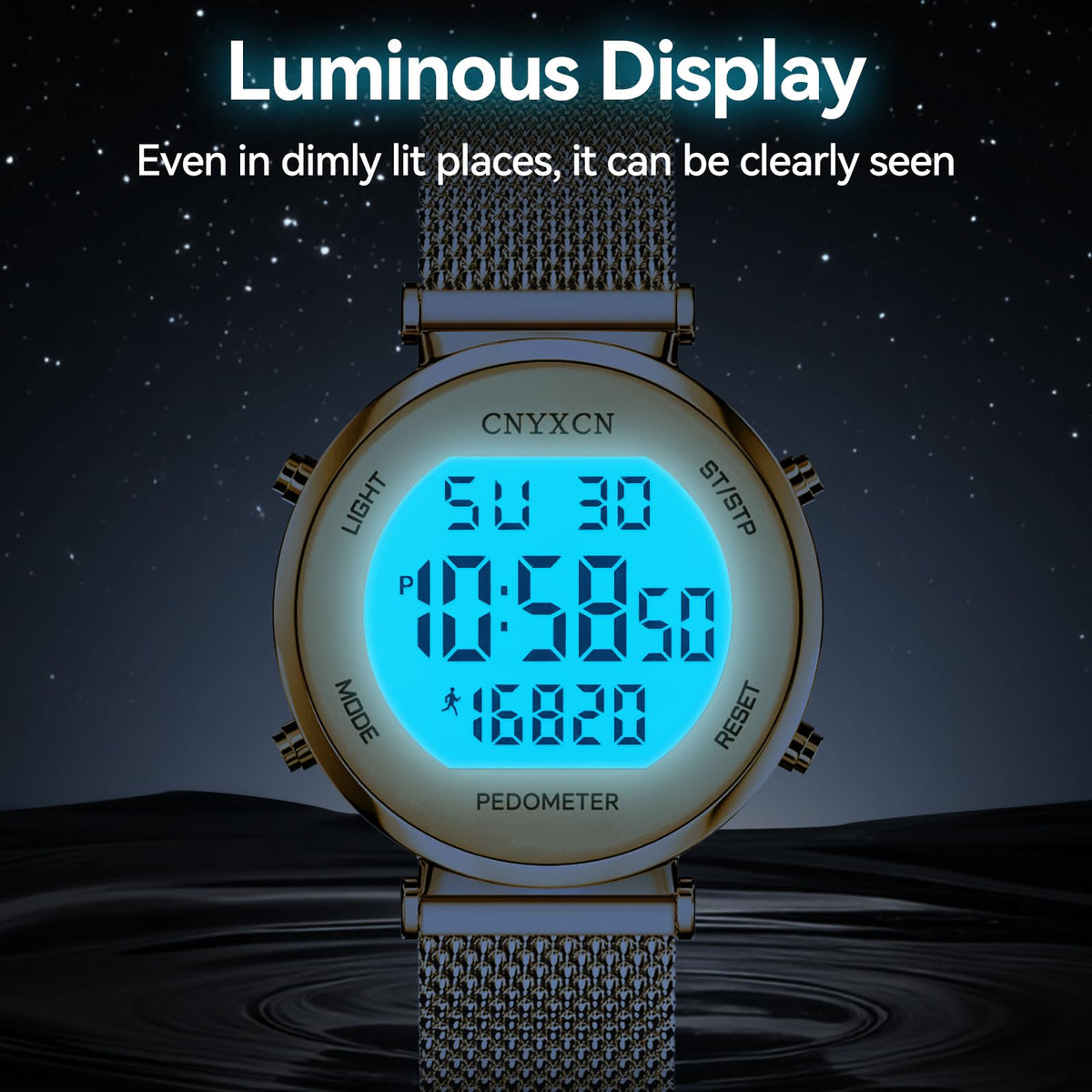 CNYXCN Waterproof Sports Digital Watch Pedometer Watch Step - CNYXCN Official Imagery - 6