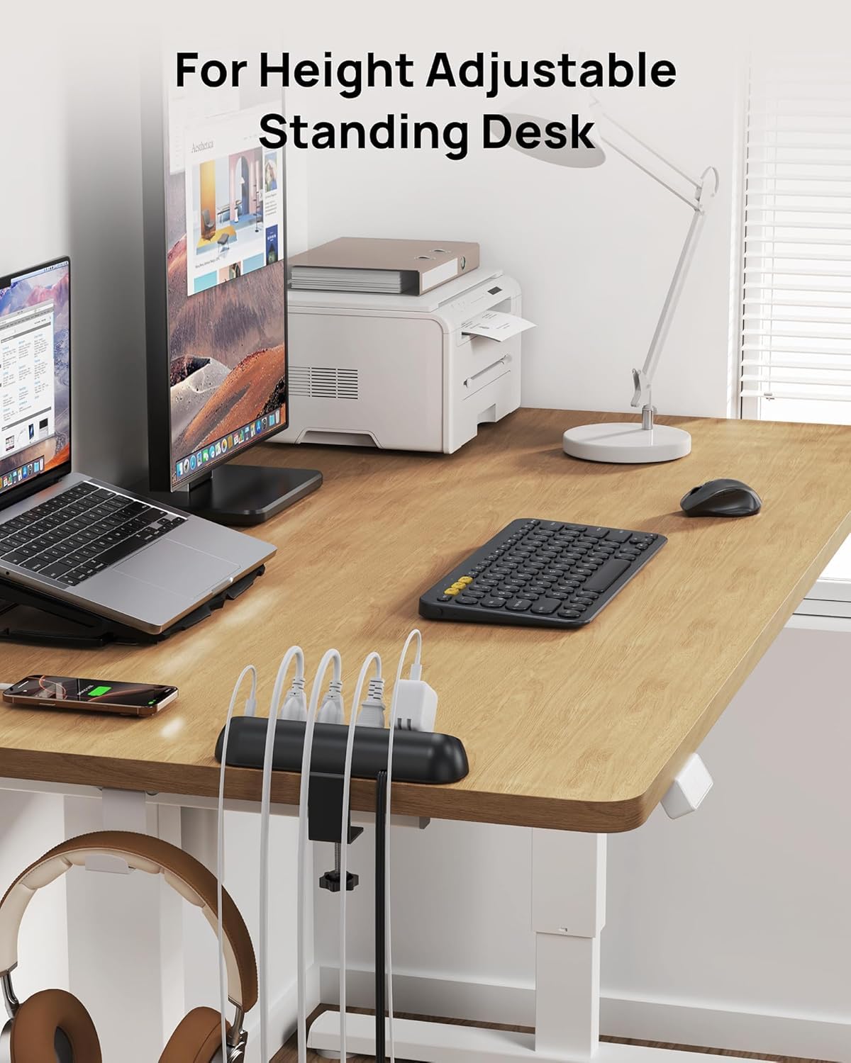 TROND Desk Clamp Power Strip USB C PD 20W Flat Plug 6ft - TROND Official Imagery - 8