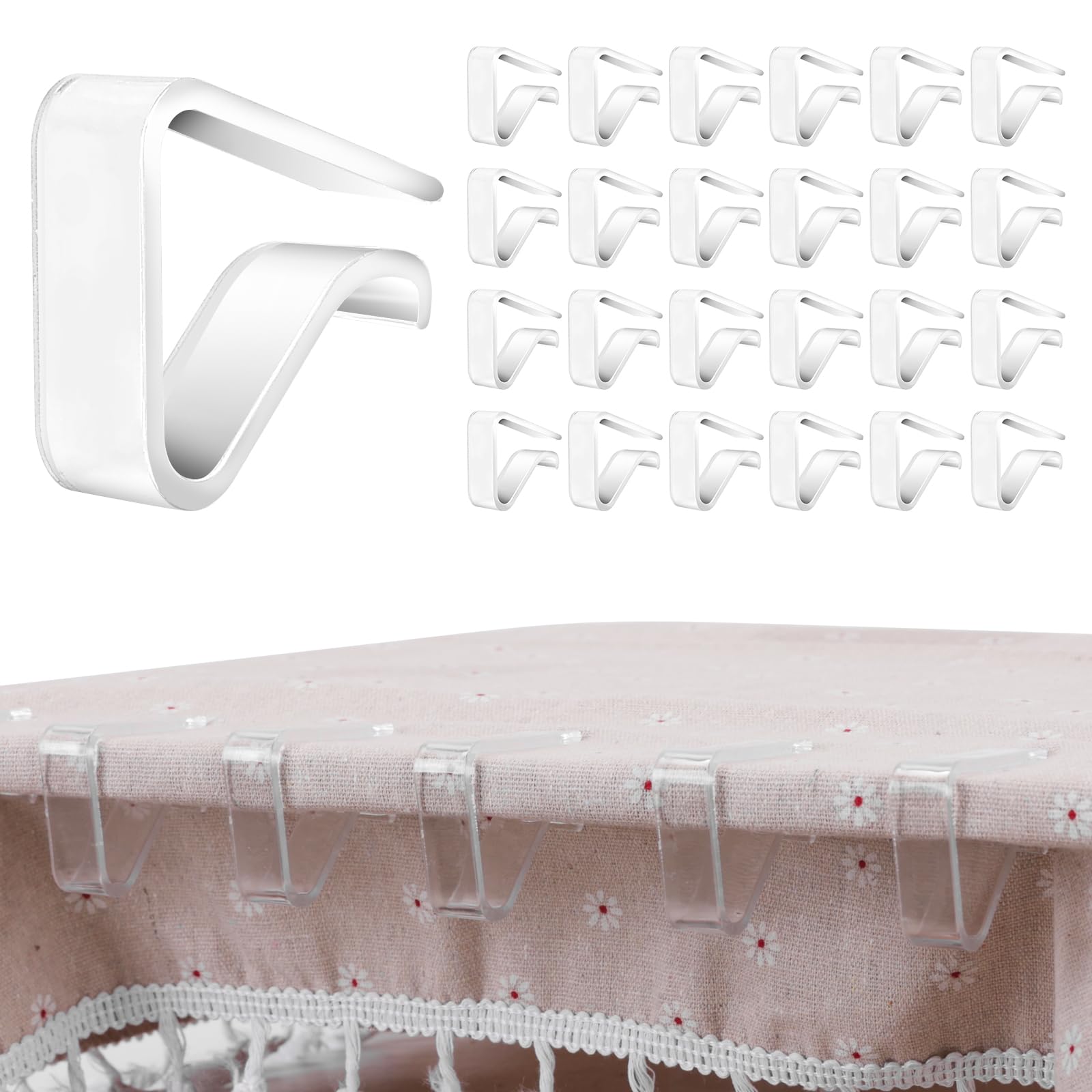 24 PCS Clear Tablecloth Clips Holder Securing Outdoor & Indoor - Product Imagery