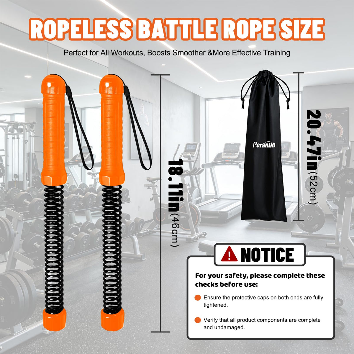 Poly Battle Rope with Cloth Sleeve 1 25 1 5 2 Inch Diameter - Perantlb Official Imagery - 3
