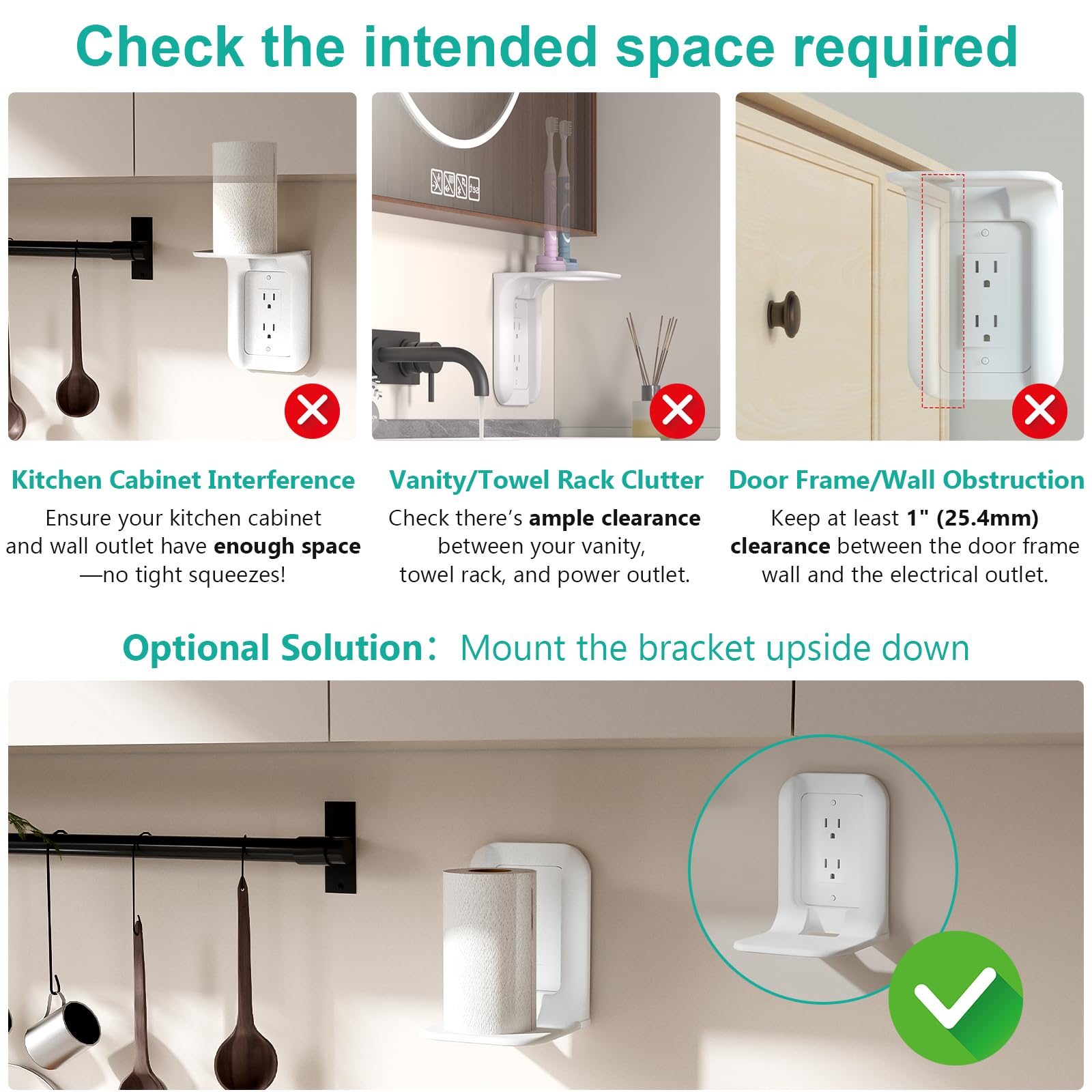 WALI Outlet Shelf Wall Holder, Bathroom Shelf for Smart Home Deco - WALI Official Product View 8