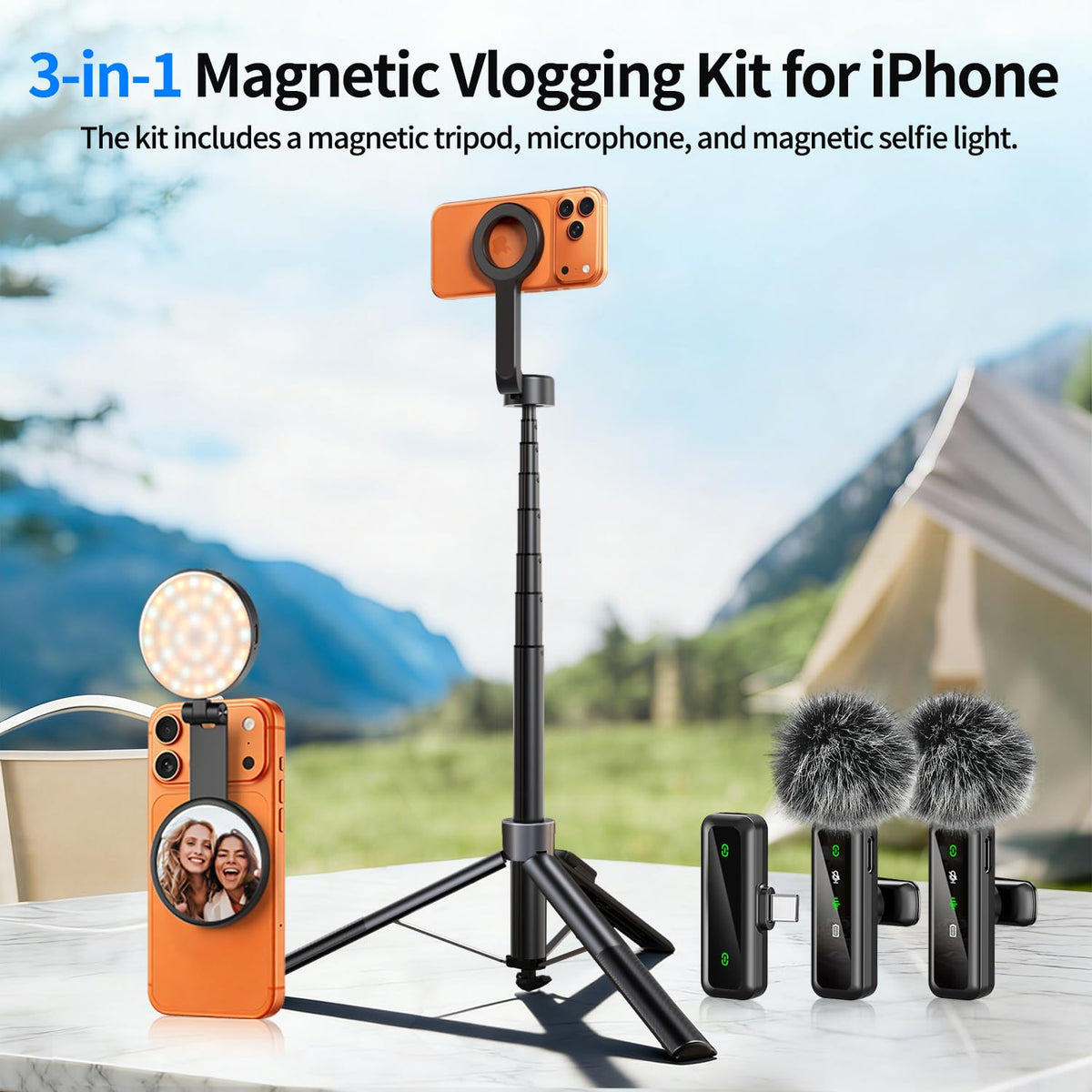 3 in 1 Magnetic Vlogging Kit for iPhone Android YouTube - yAyusi Official Imagery - 3
