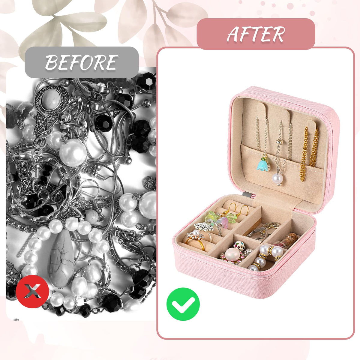 SHENLIU 12 Pcs Mini Pink Travel Jewelry Case Bridesmaid - SHENLIU Official Imagery - 6