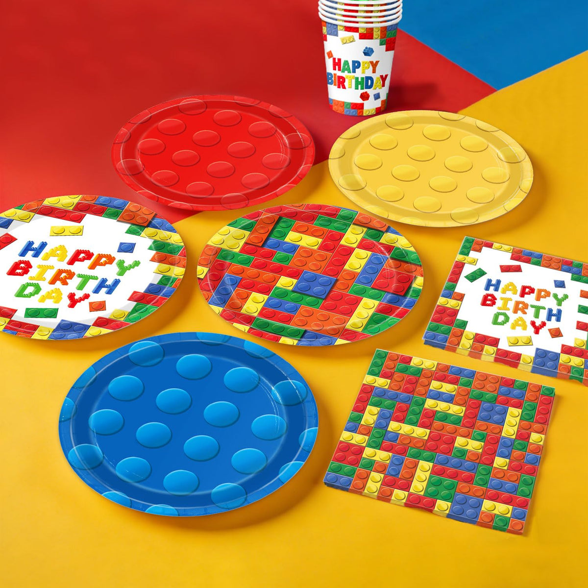 Building Block Birthday Decorations Colorful Building Block - NKPDAXM Official Imagery - 6