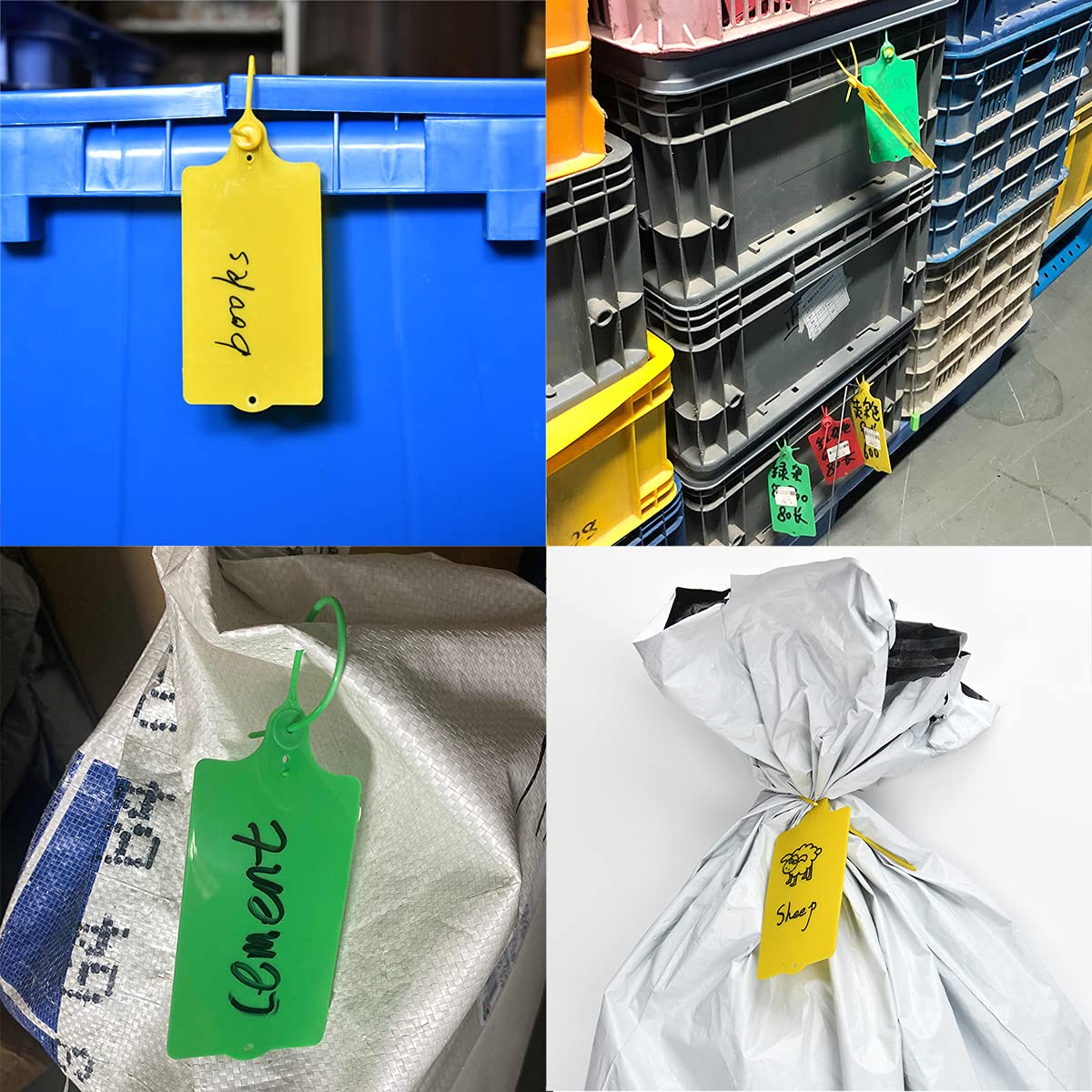 LeadSeals 100 Plastic Shipping Tags - Waterproof, Writable, Hangi - LeadSeals Official Product View 6