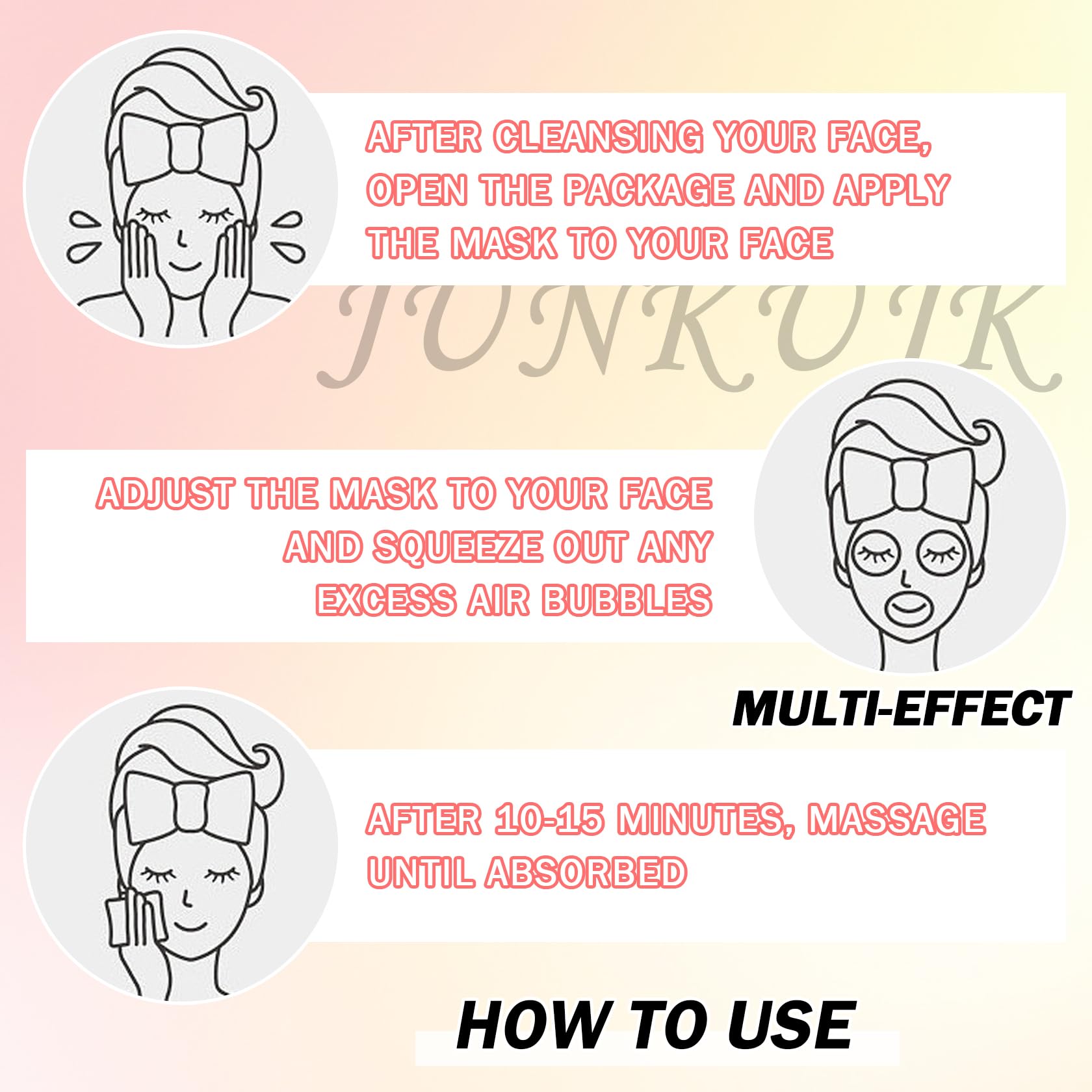 10PCS Hydrating Facial Sheet Mask,Moisturizing Face Masks - JunKuJK