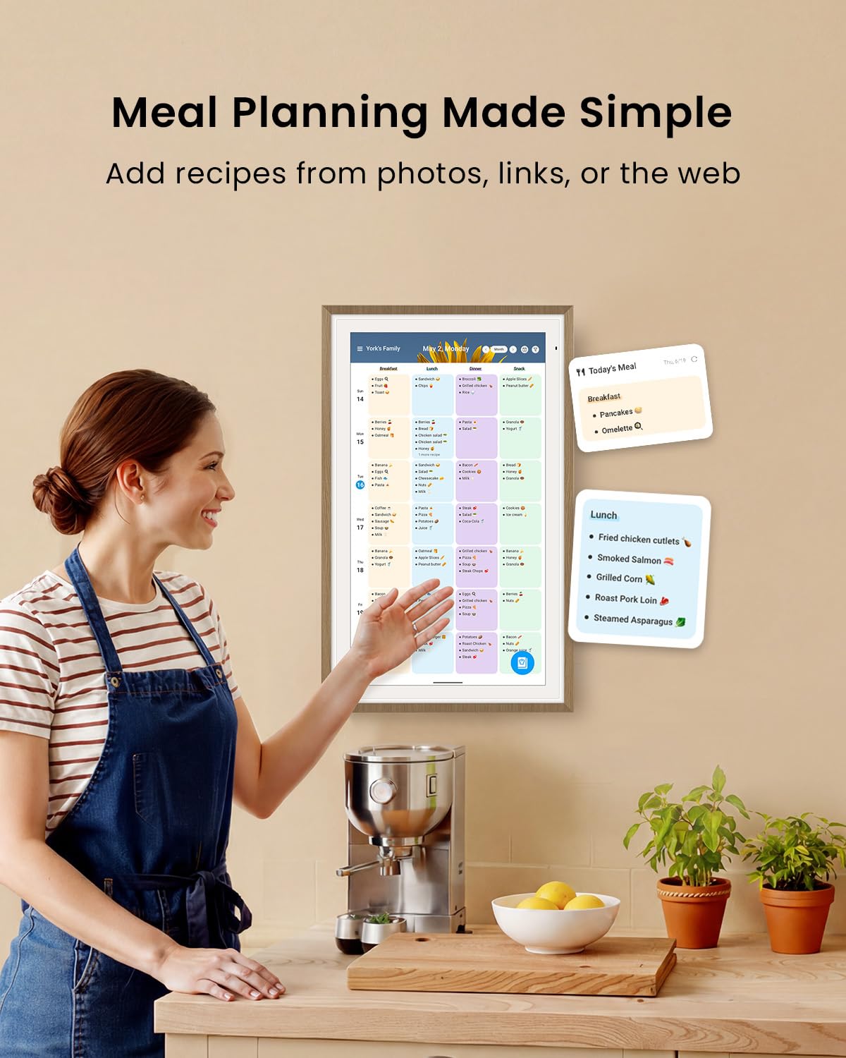 Apolosign 15.6-inch Digital Calendar, Smart Wall Planner with Cal - ApoloSign Official Product View 7