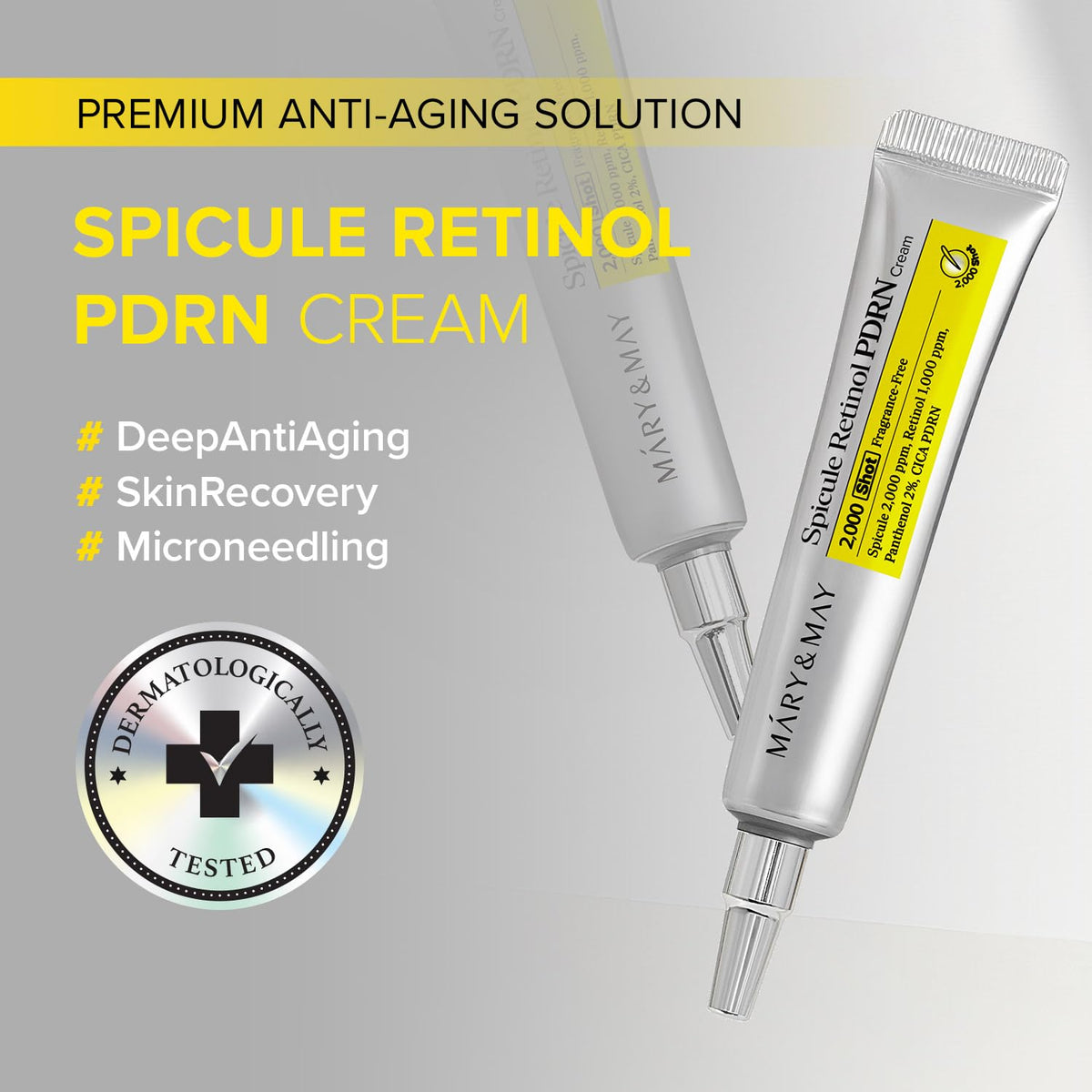 Mary May Spicule PDRN Cream Duo Set Retinol Collagen 15g x 2 - Mary&May Official Imagery - 3
